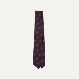 Purple Baroque Paisley 36oz Madder Silk Self Tipped Tie