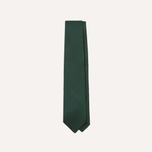 Bottle Green 50oz Silk Twill Tipped Tie