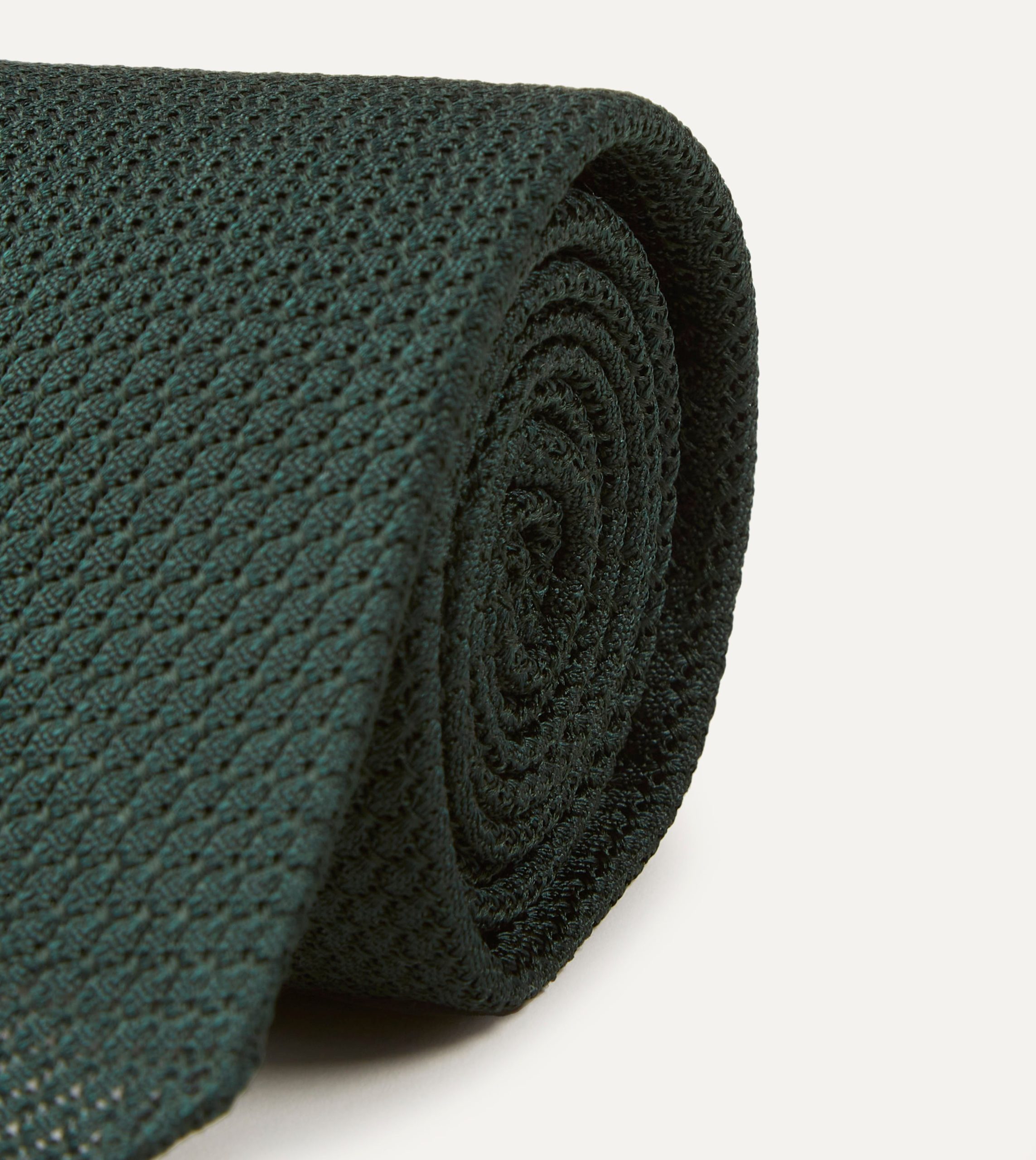 Green Hand Rolled Large Knot Grenadine Tie - Image 3