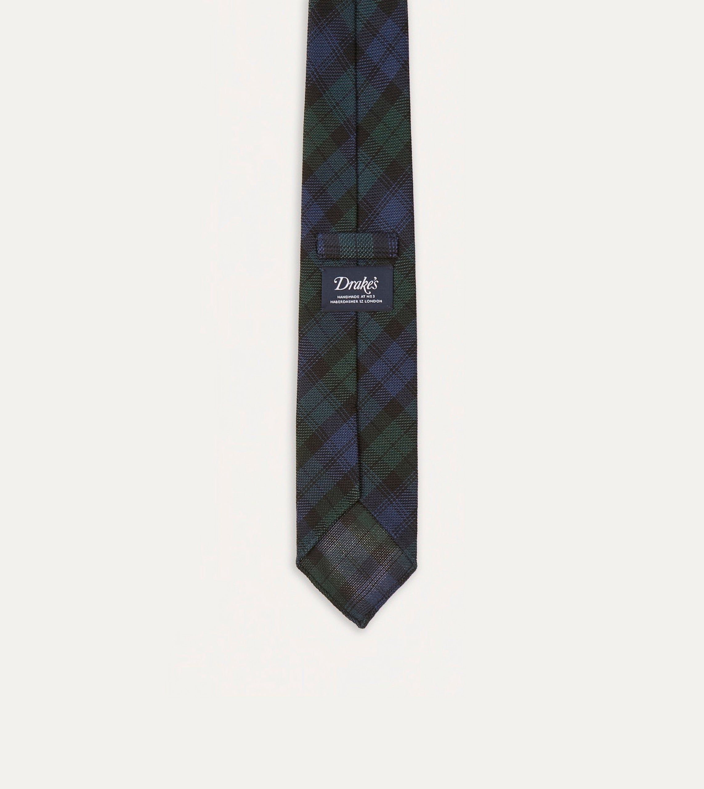 Blackwatch Fine Woven Grenadine Silk Hand Rolled Tie - Image 5