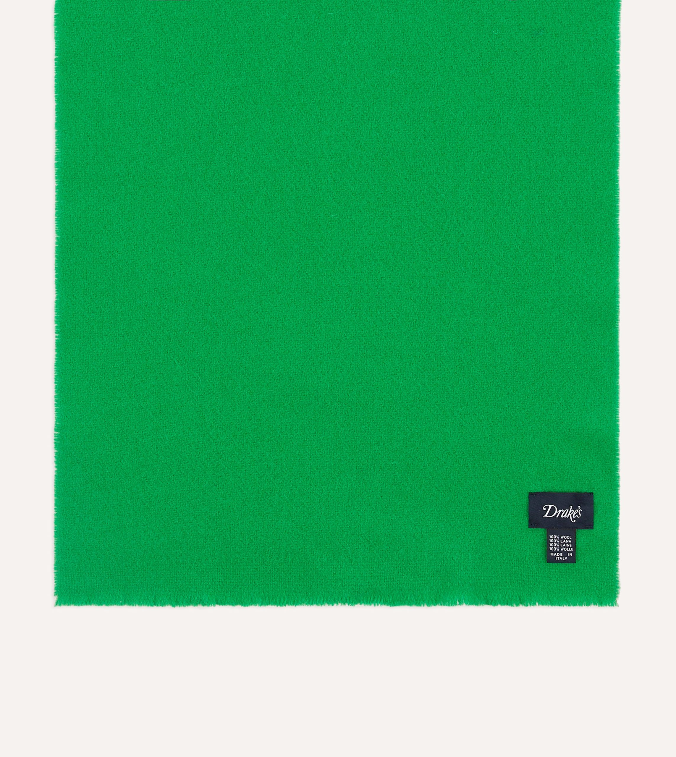 Green Solid Wool Scarf - Image 3