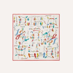Dance Steps Print Silk Bandana