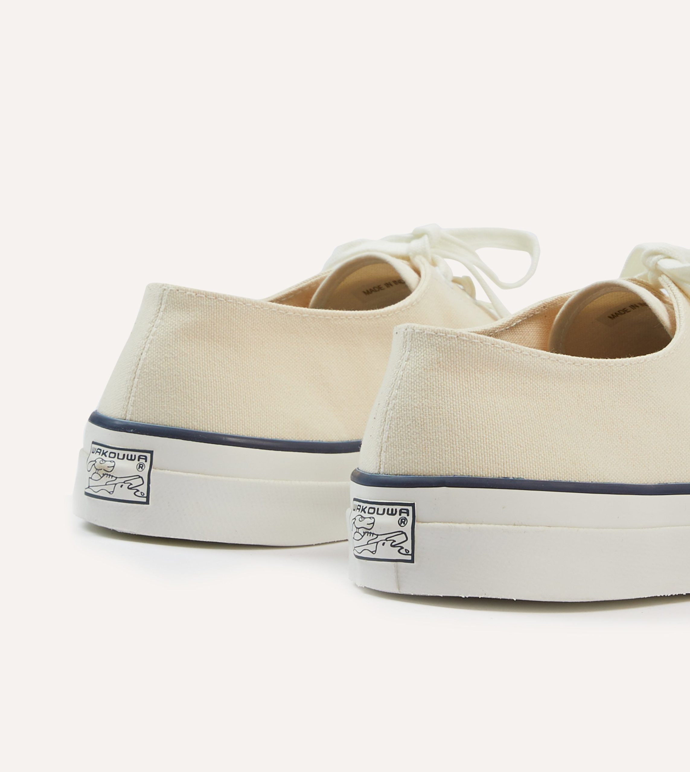 Wakouwa by Anatomica Ecru Cotton Canvas Oxford Trainers - Image 5