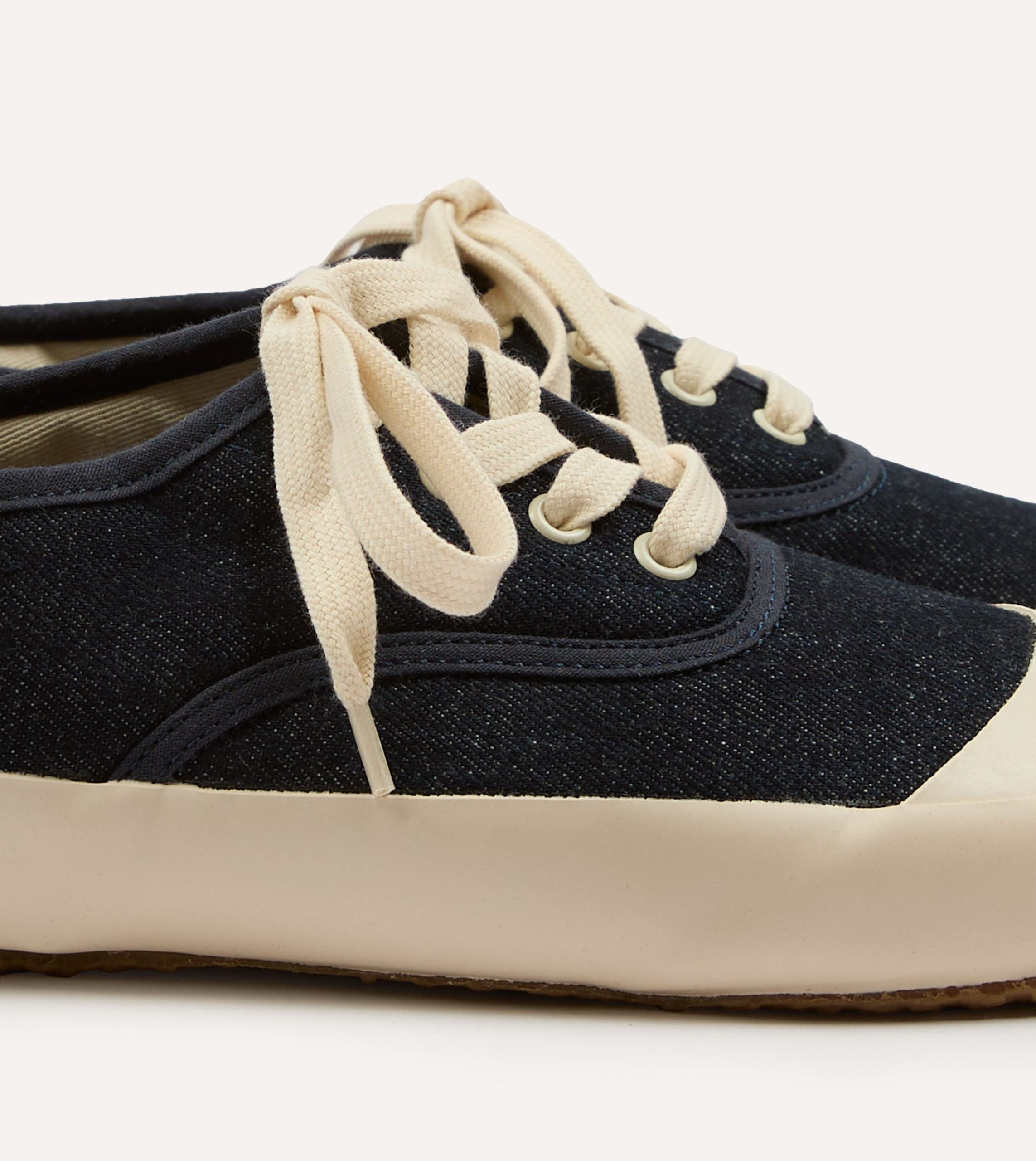 Drake's By Reproduction of Found Denim Military Trainer - Image 3