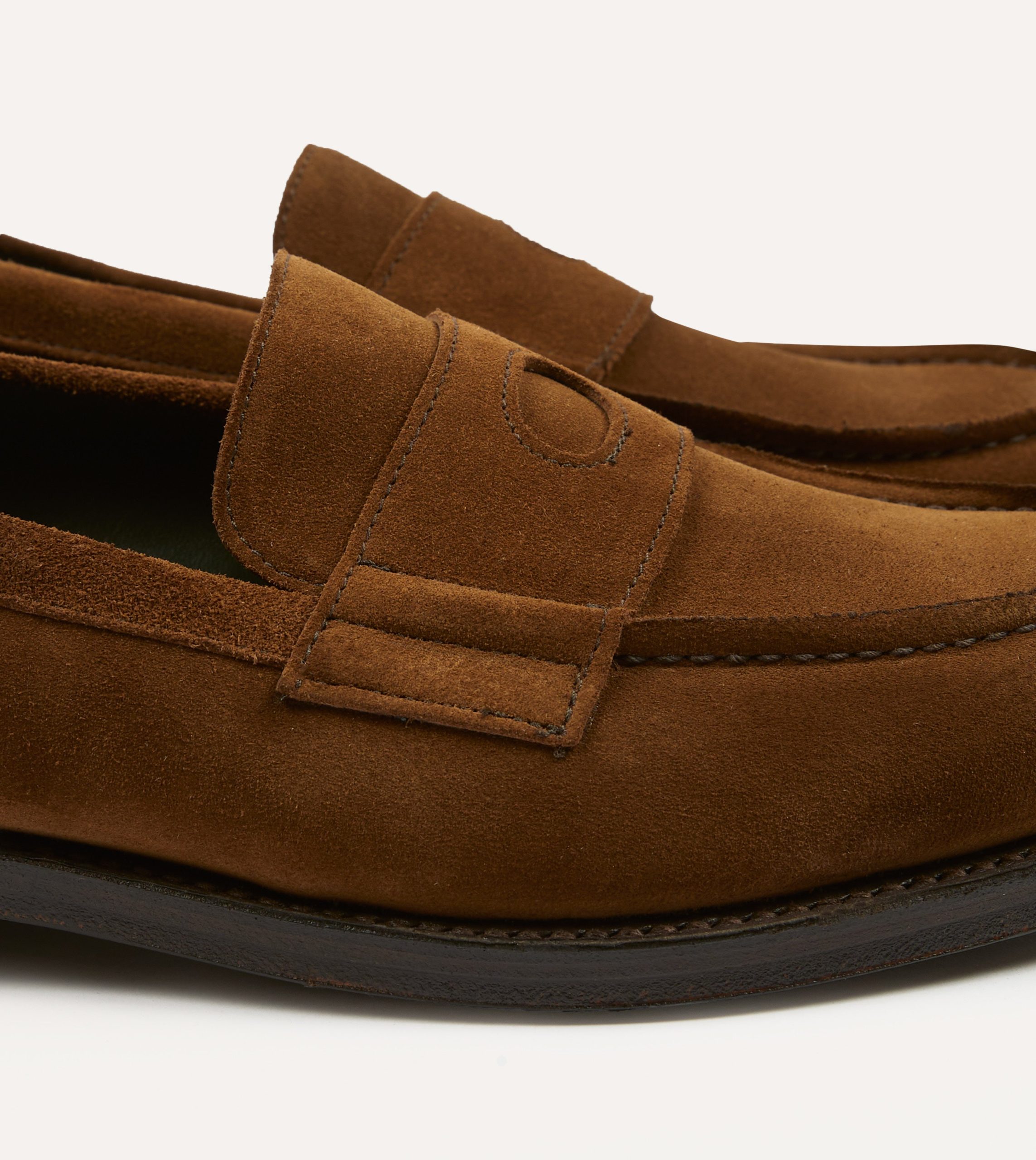 Snuff Suede Charles Goodyear Welted Penny Loafer - Image 3