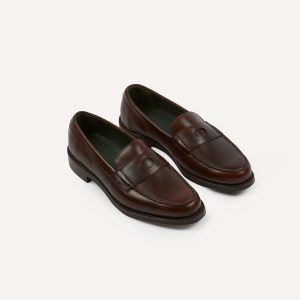 Brown Leather Charles Goodyear Welted Penny Loafer
