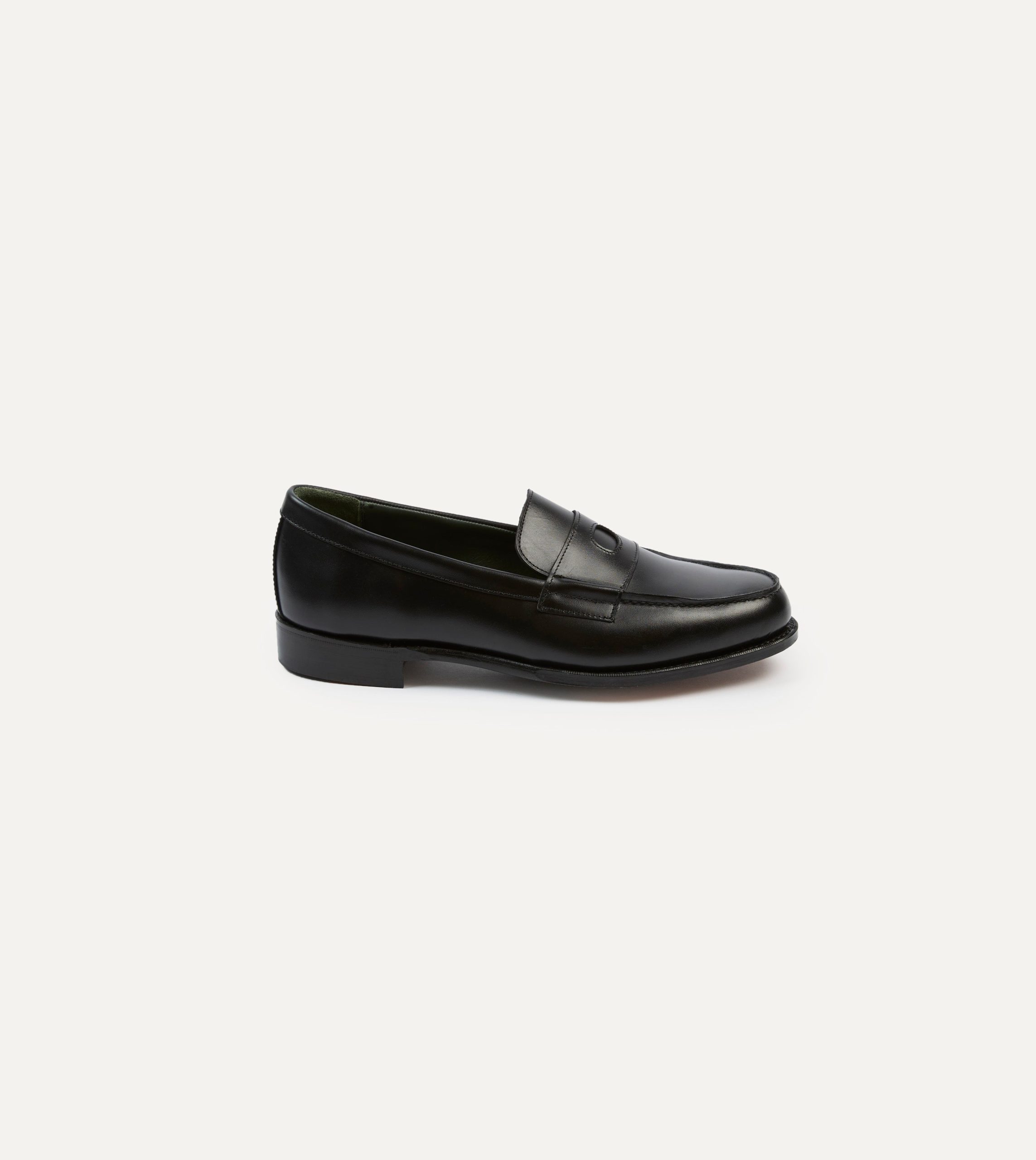Black Calf Leather Charles Mk II Goodyear Welted Penny Loafer - Image 6