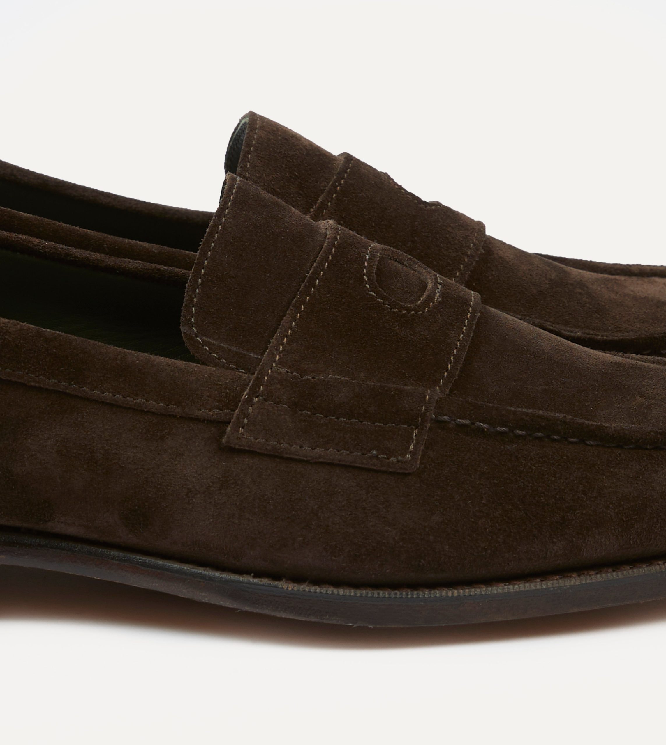 Brown Suede Charles Mk II Goodyear Welted Penny Loafer - Image 3