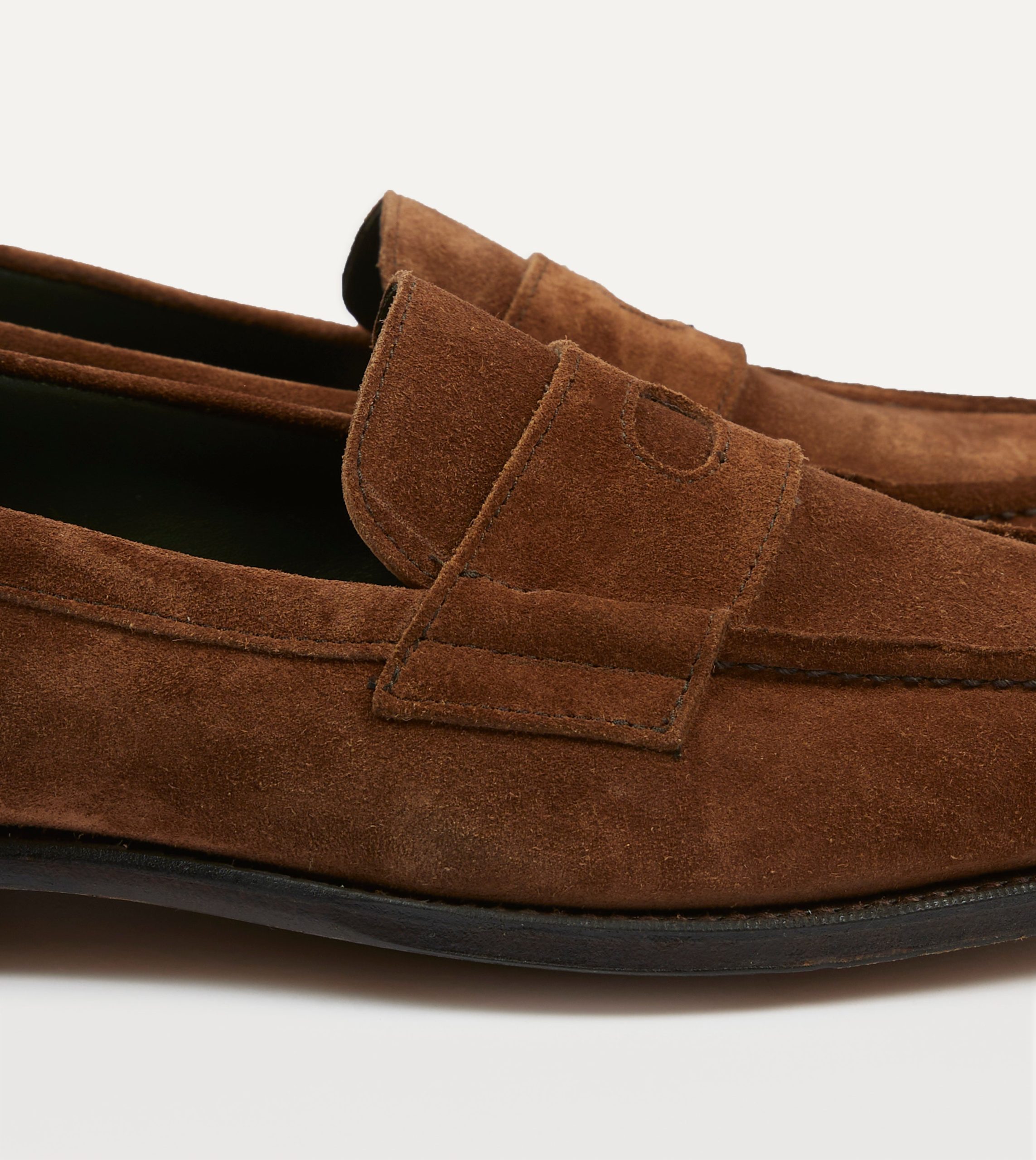 Snuff Suede Charles Mk II Goodyear Welted Penny Loafer - Image 3