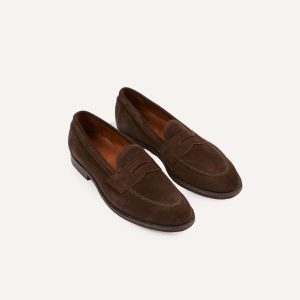 Alden Brown Suede Penny Loafer