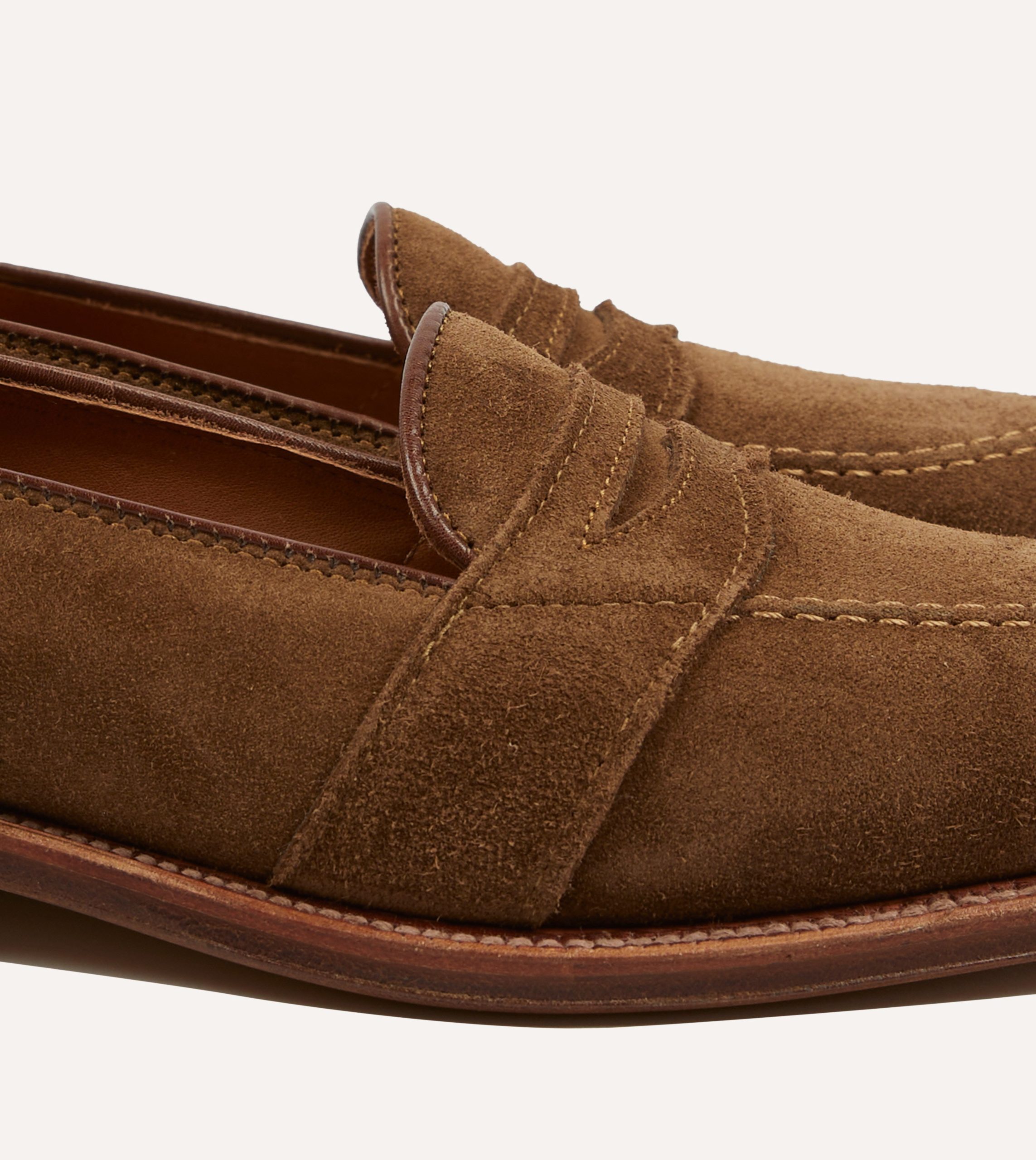 Alden Snuff Suede Full Strap Loafer - Image 3