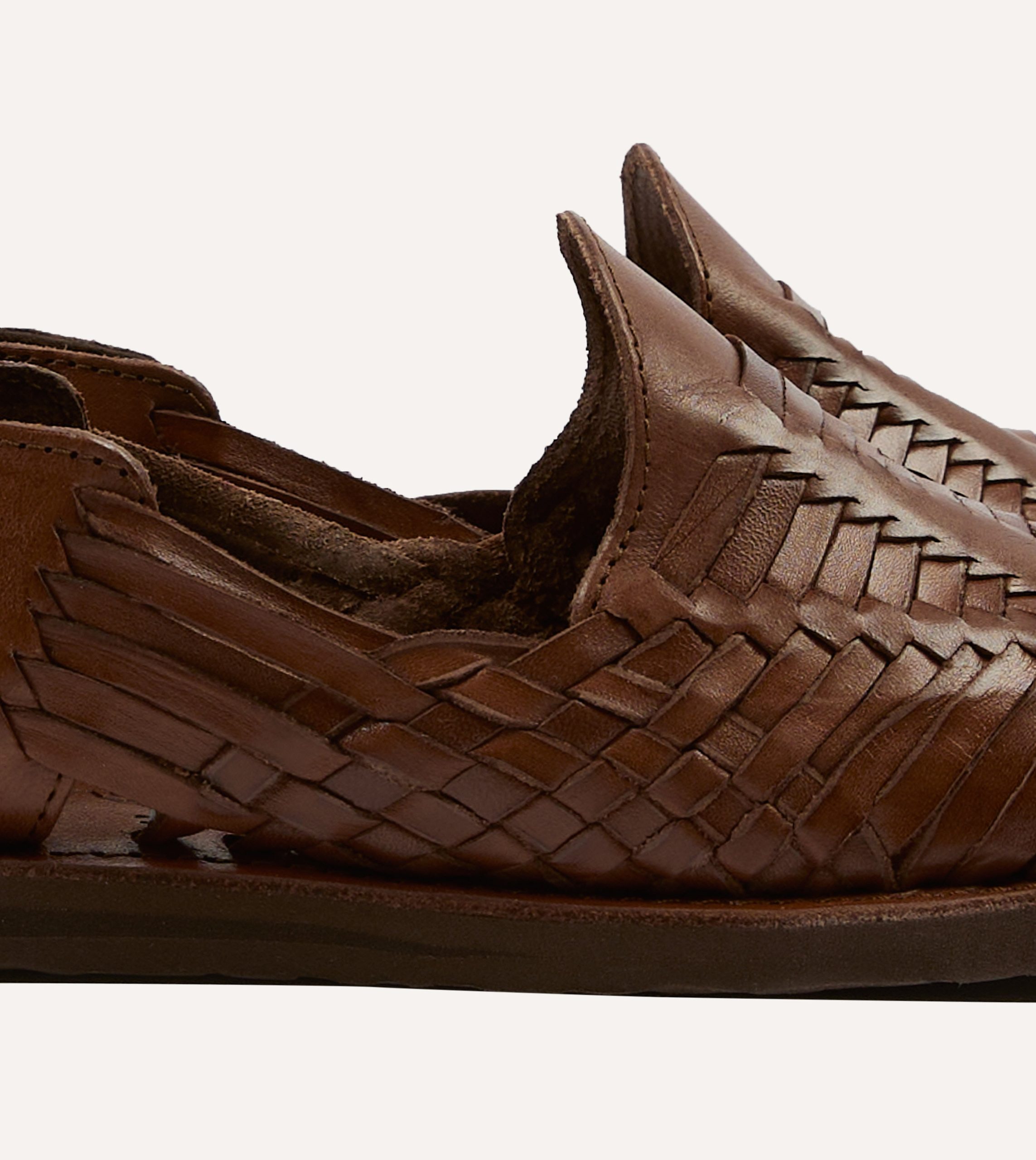 Chamula Brown Cancun Woven Sandal - Image 3