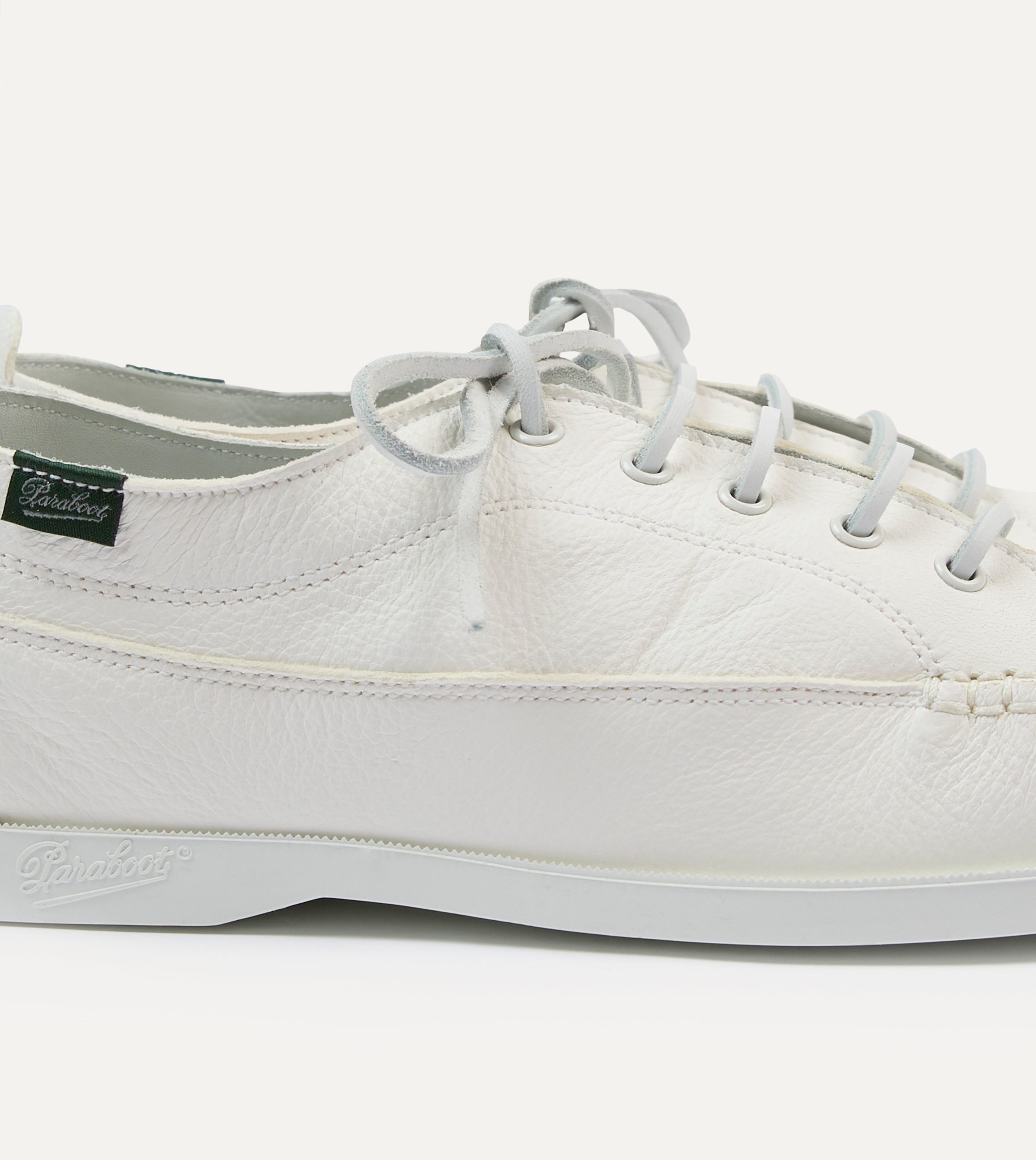 Paraboot Malibu Blanc Deer Leather Boat Shoe - Image 3