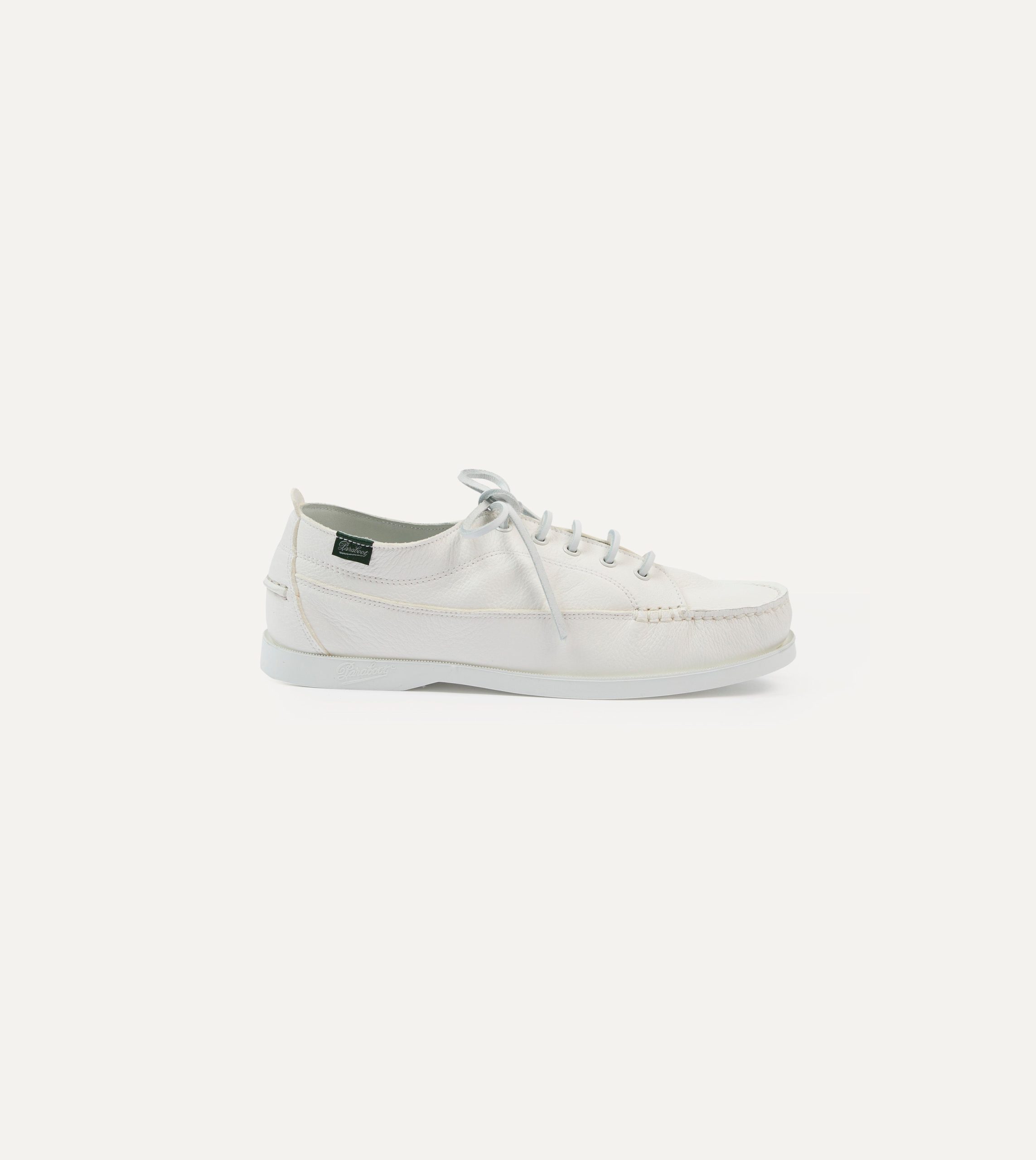 Paraboot Malibu Blanc Deer Leather Boat Shoe - Image 6