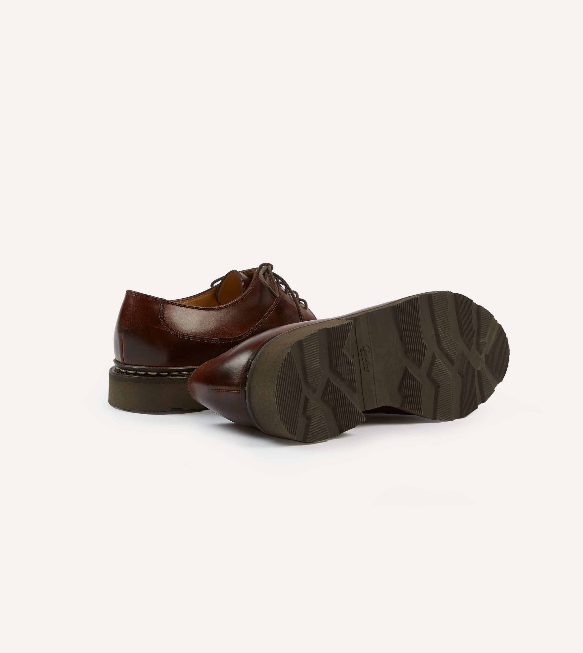 Paraboot Avignon Brown Leather Derby Shoe - Image 2