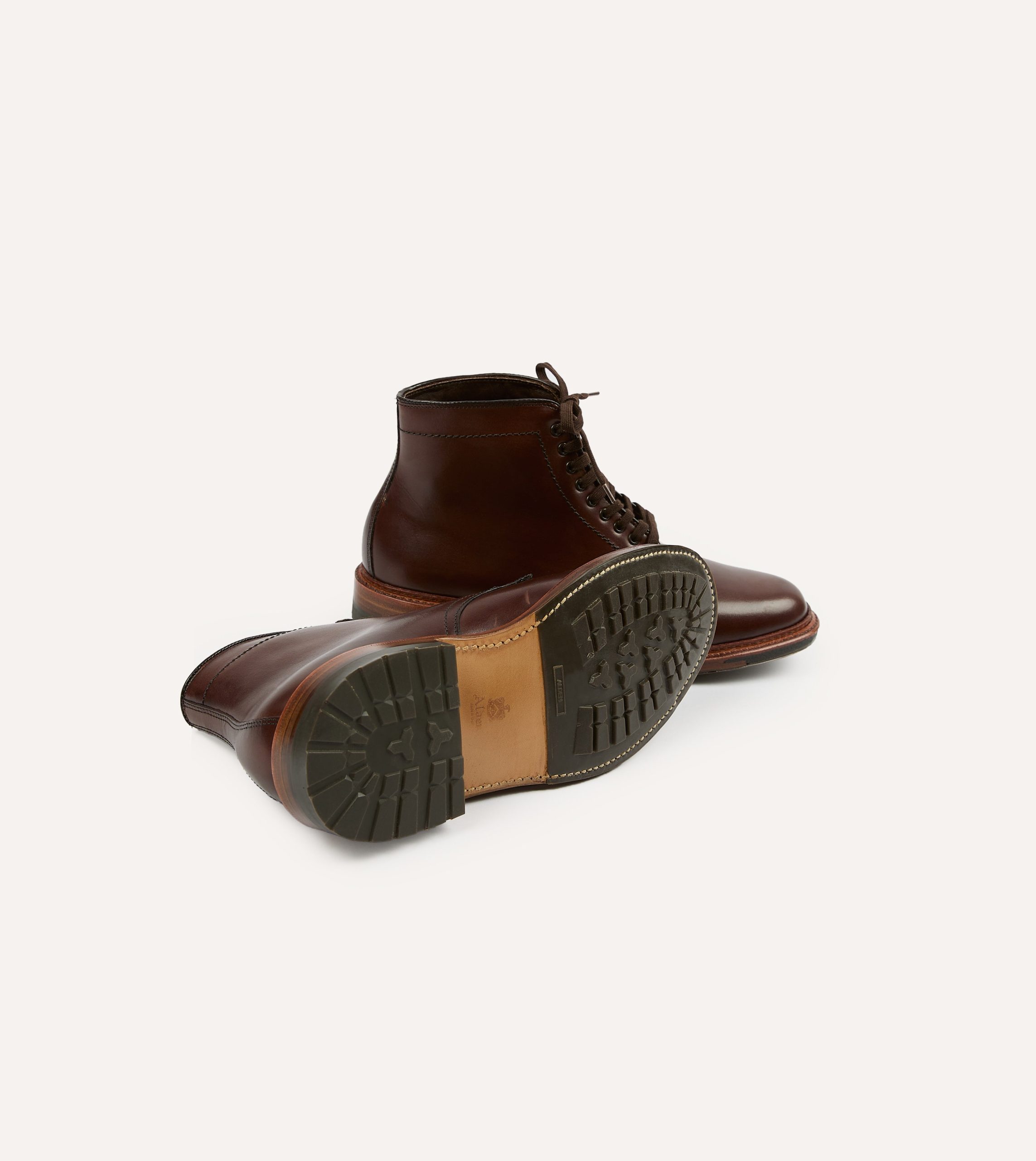 Alden Brown Calf Leather Plain Toe Boot - Image 2