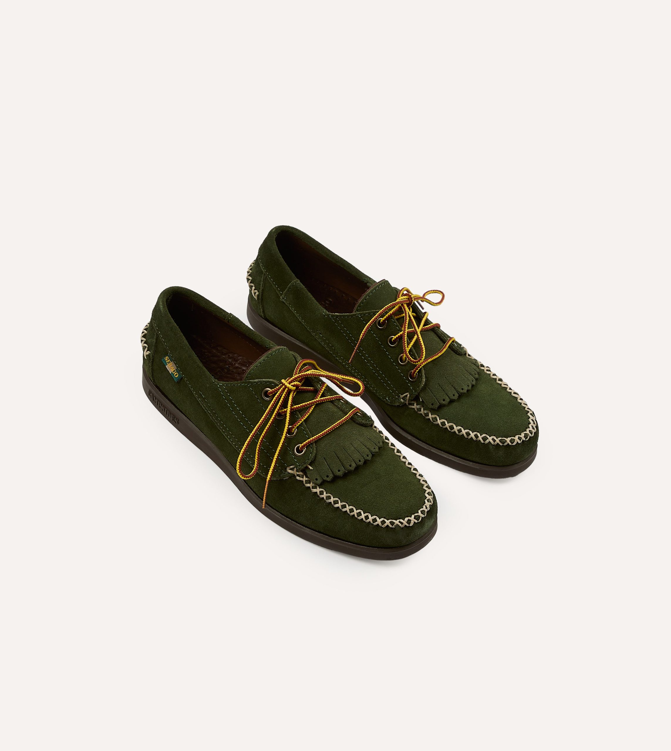 Drake's by Sebago Campsides Askook Kilt Green Suede Shoe