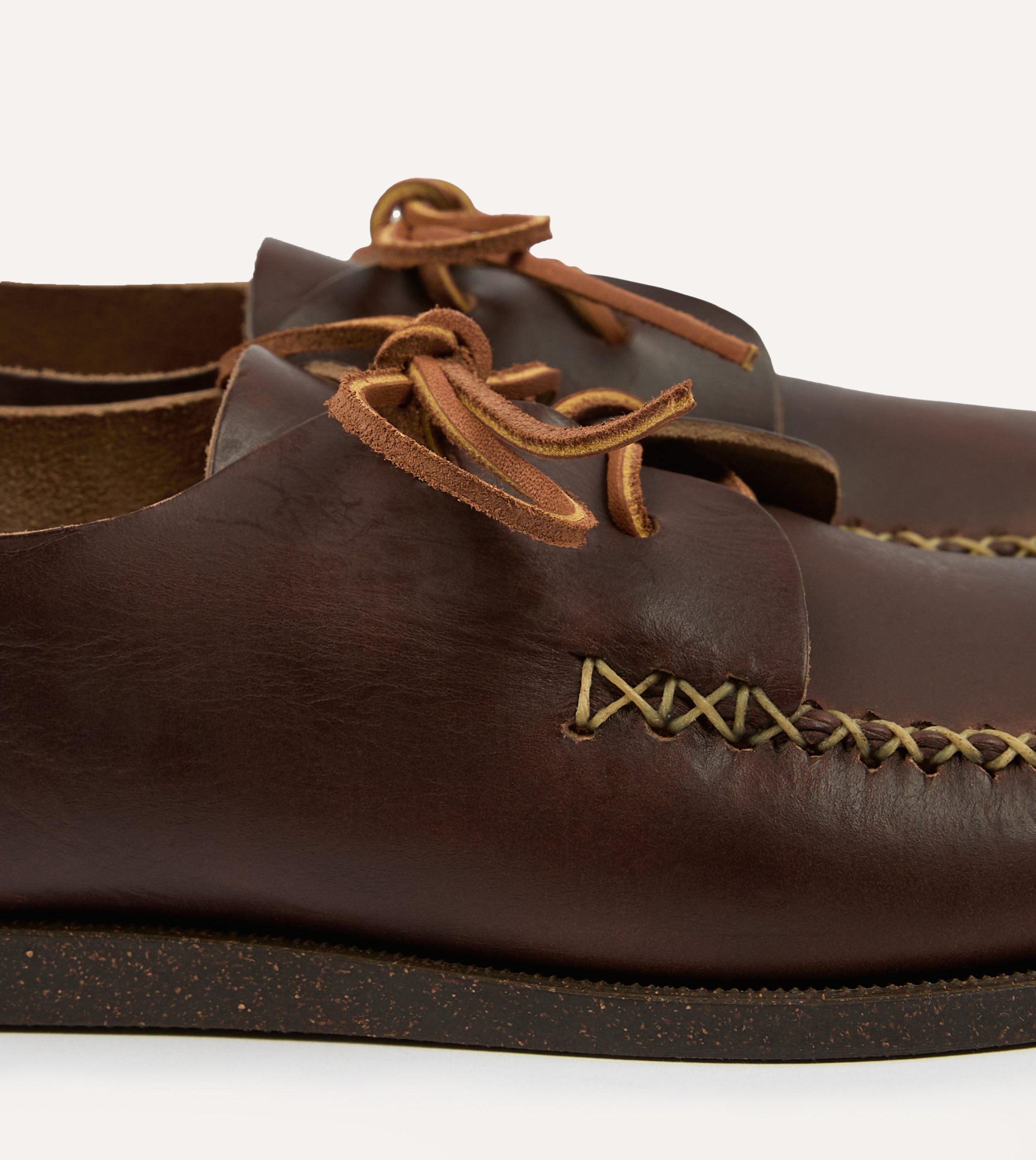 Yuketen Brown Two-Piece Oxford with Camp Sole - Image 3