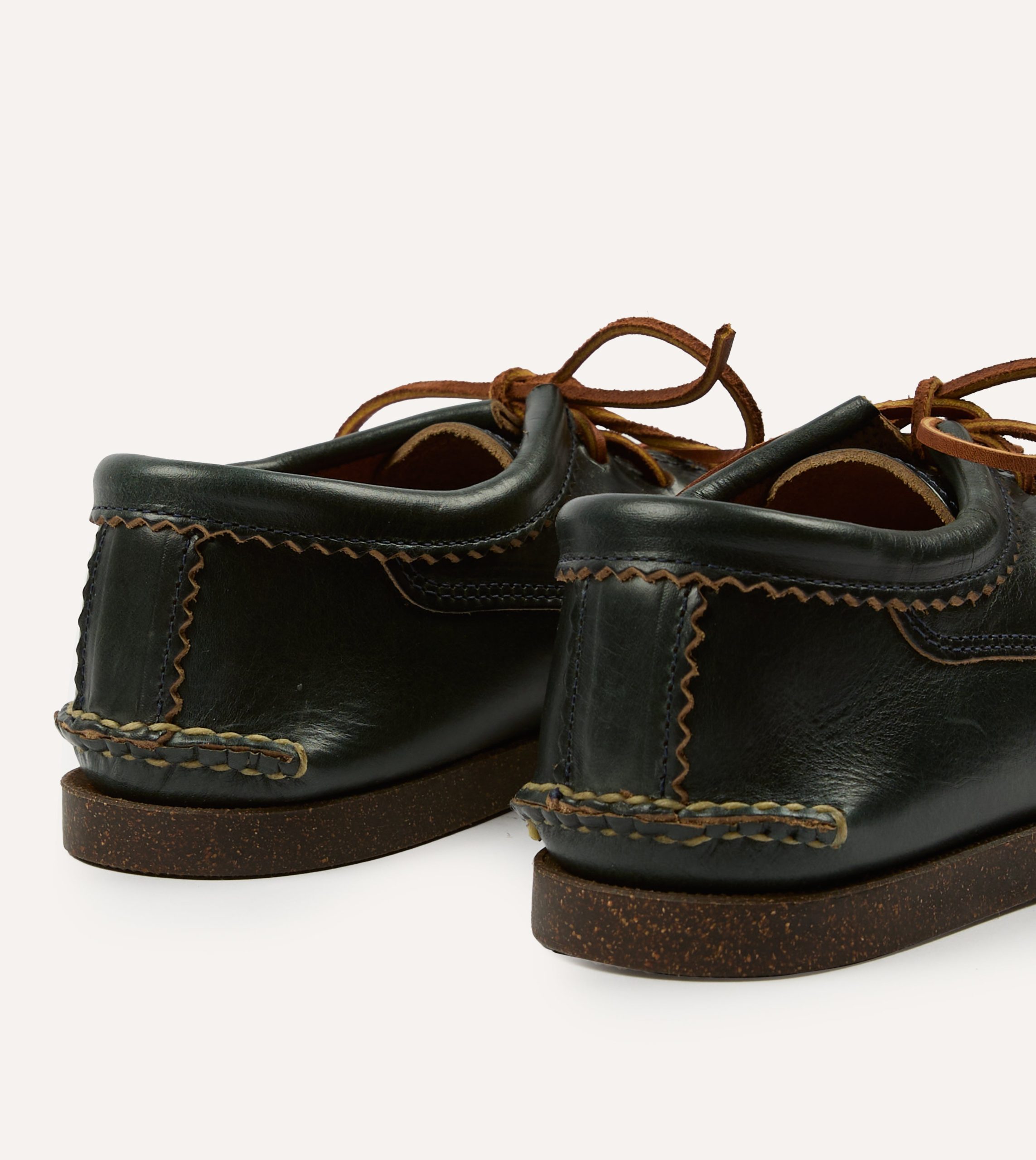 Yuketen Navy Kiltie Blucher with Camp Sole - Image 5