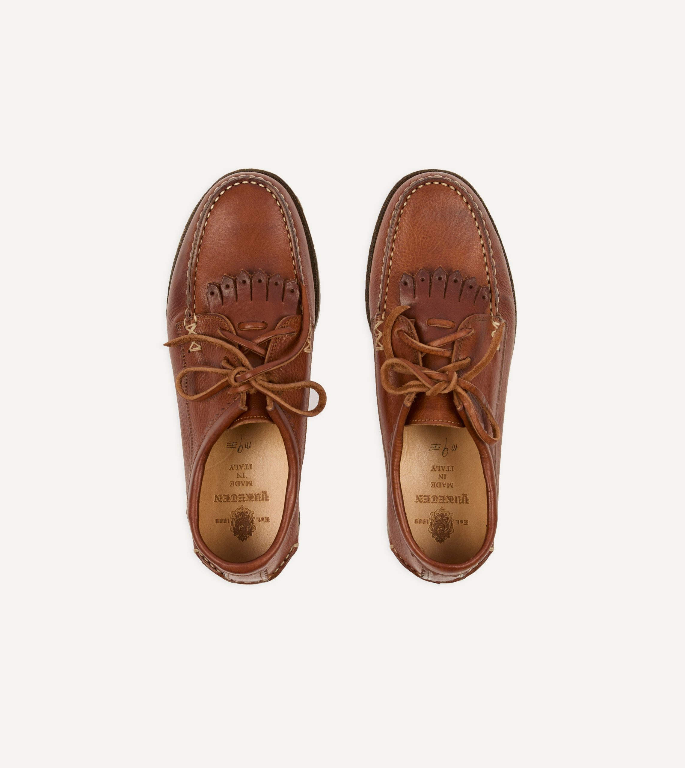 Yuketen Cognac Italian Blucher with Camp Sole - Image 4