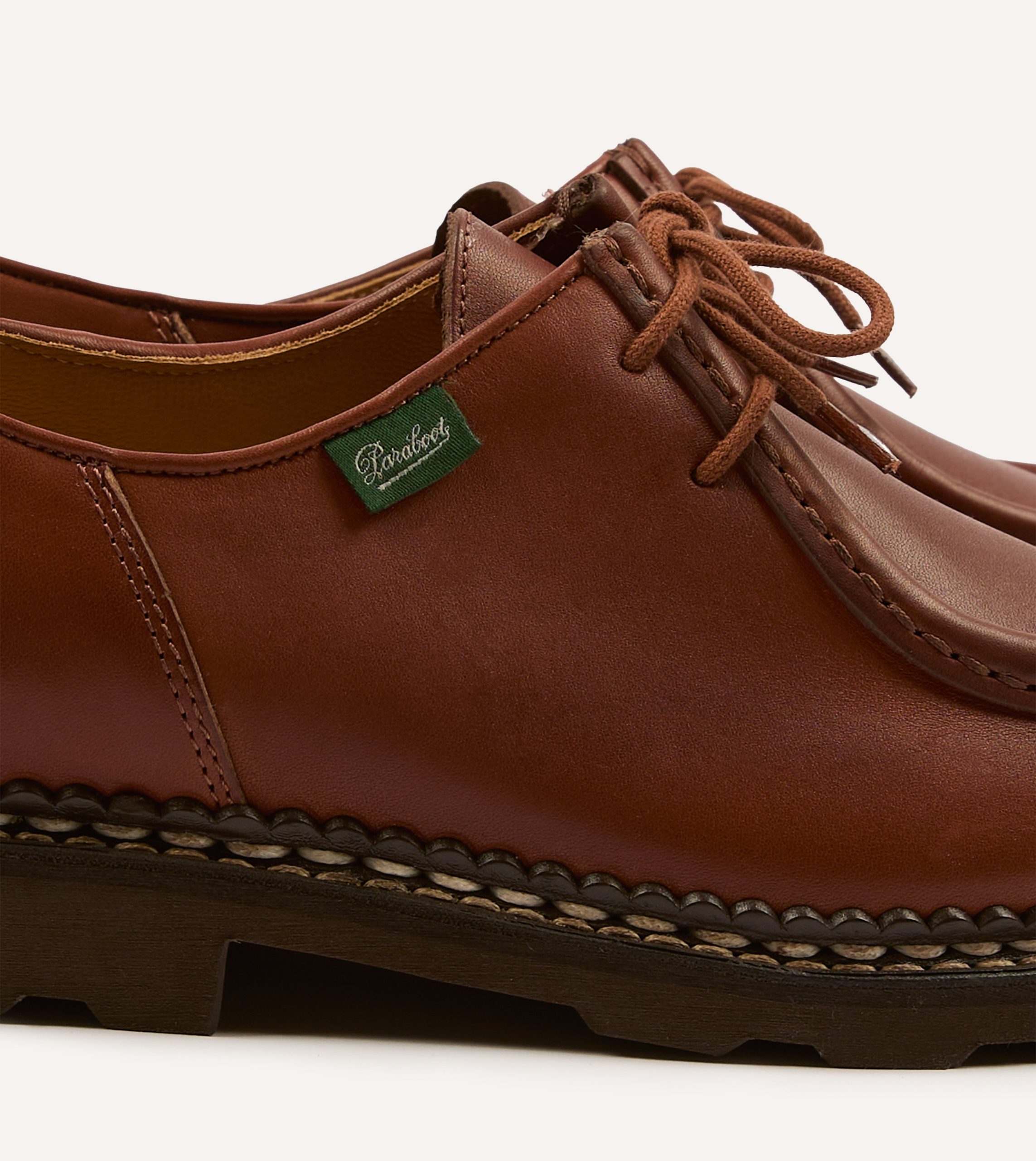 Paraboot Michael Marron Leather Derby Shoe - Image 3