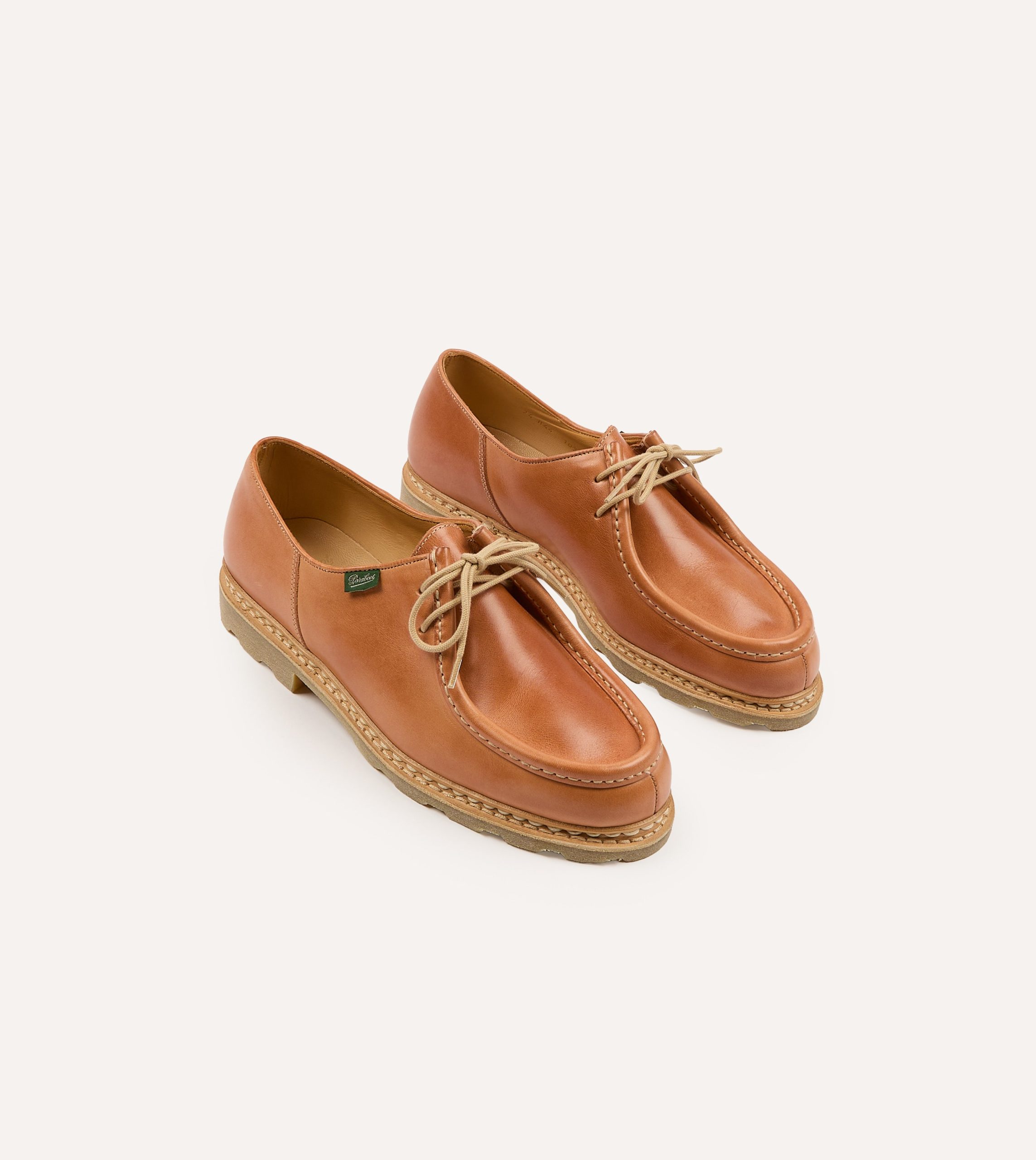 Paraboot Michael Camel Leather Derby Shoe