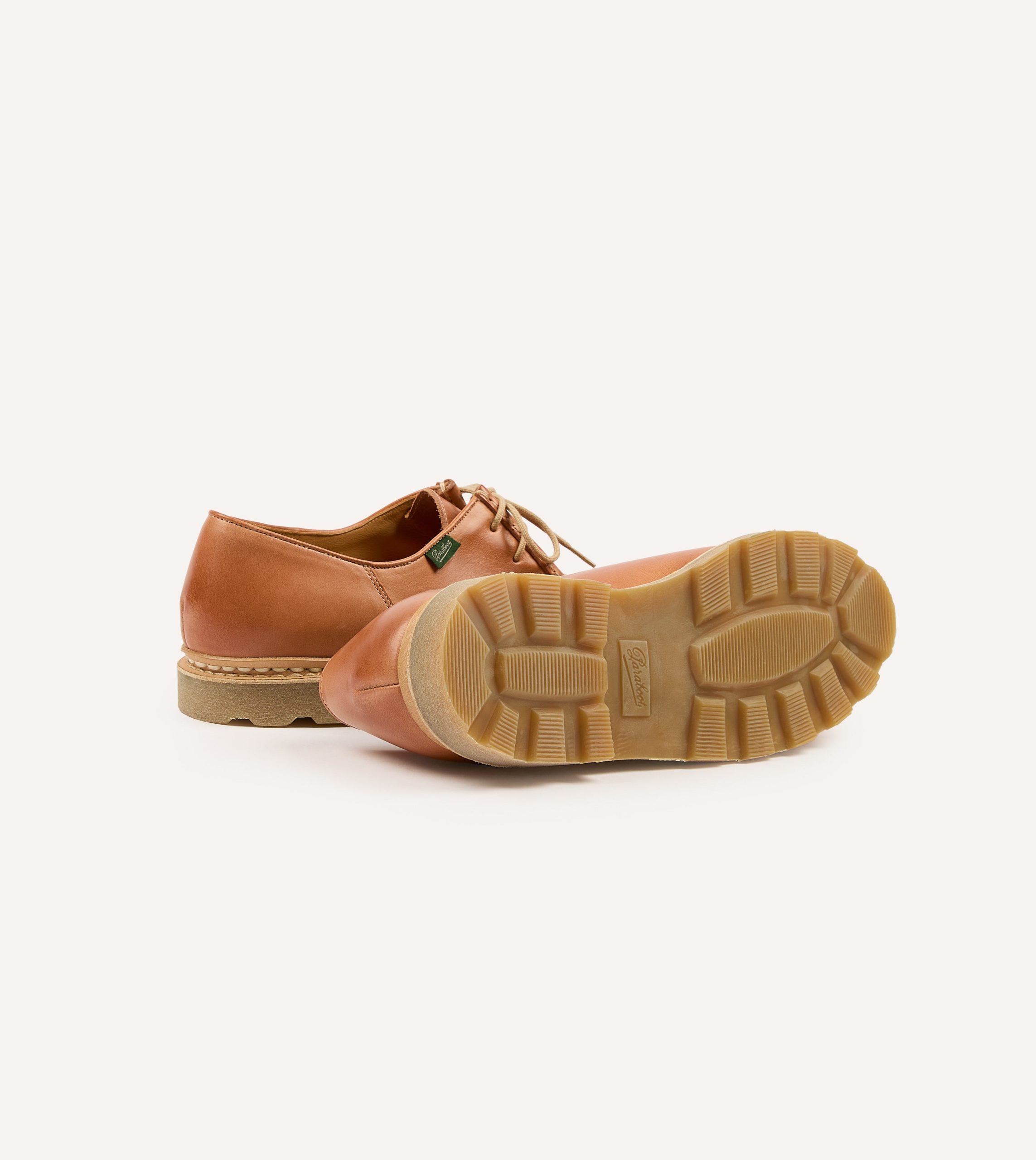 Paraboot Michael Camel Leather Derby Shoe - Image 2