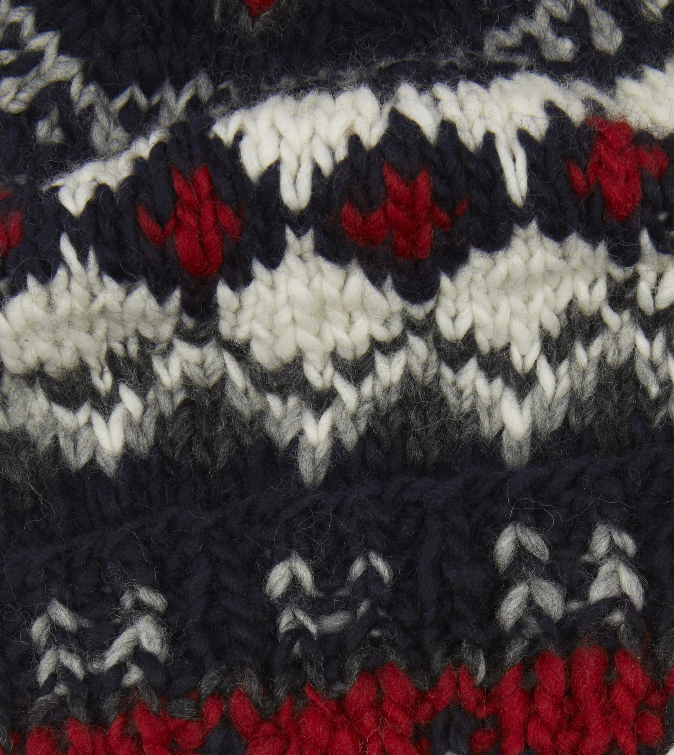 Chamula for Drake's Navy Fairisle Merino Knit Cap - Image 2
