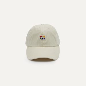 White 'D' Emblem Cotton Corduroy Baseball Cap