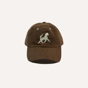Brown Horse Emblem Moleskin Baseball Cap