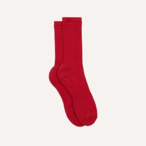 Red Cotton Sports Socks