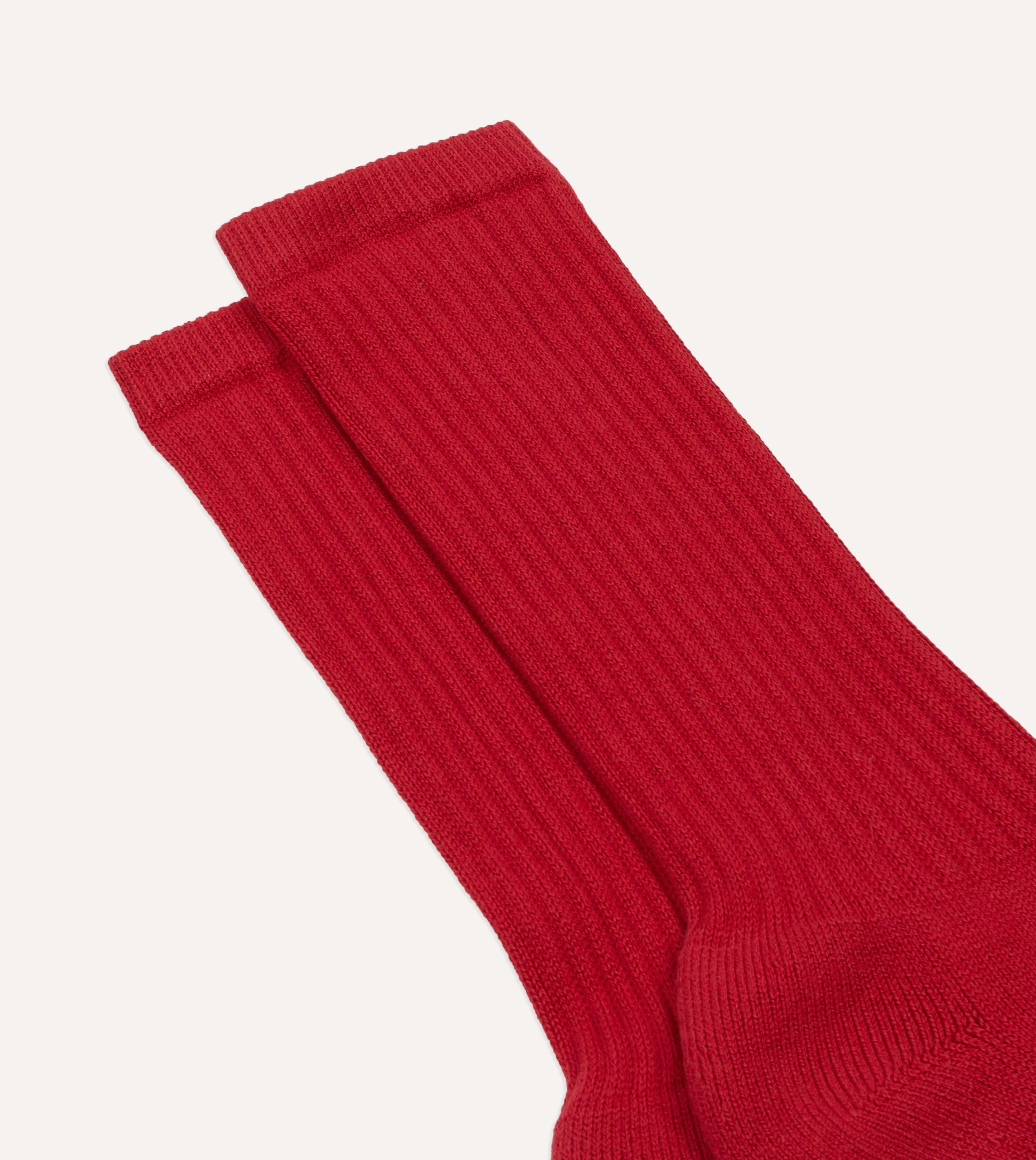 Red Cotton Sports Socks - Image 3