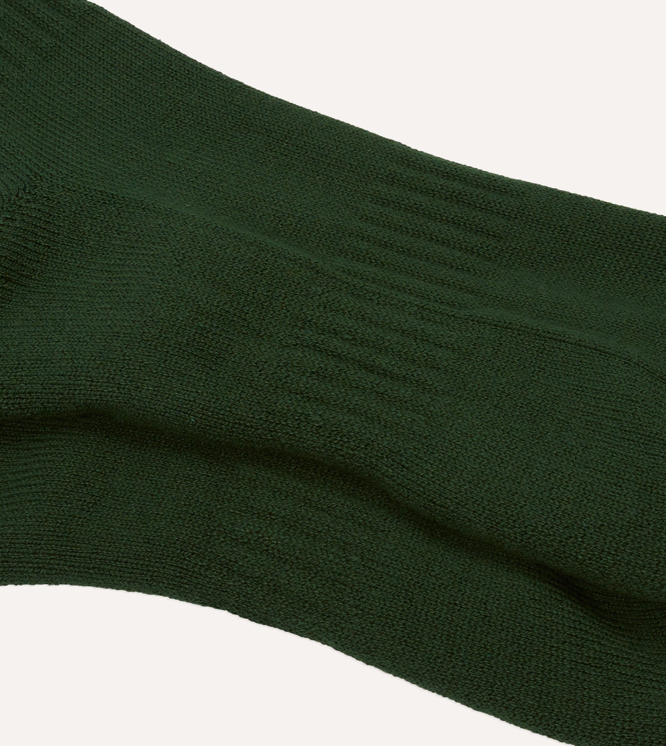 Forest Green Cotton Sports Socks - Image 2
