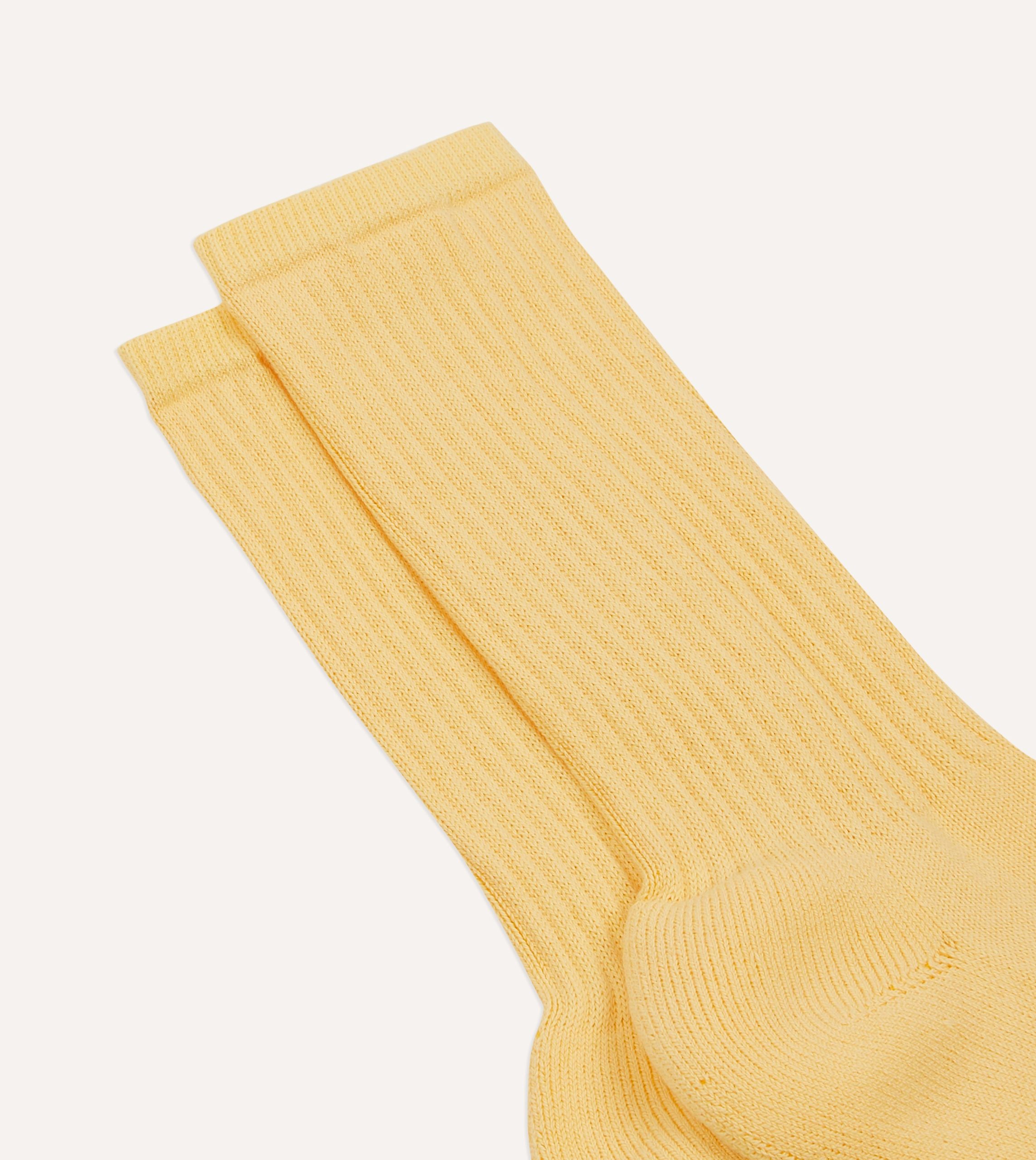 Light Yellow Cotton Sports Socks - Image 3