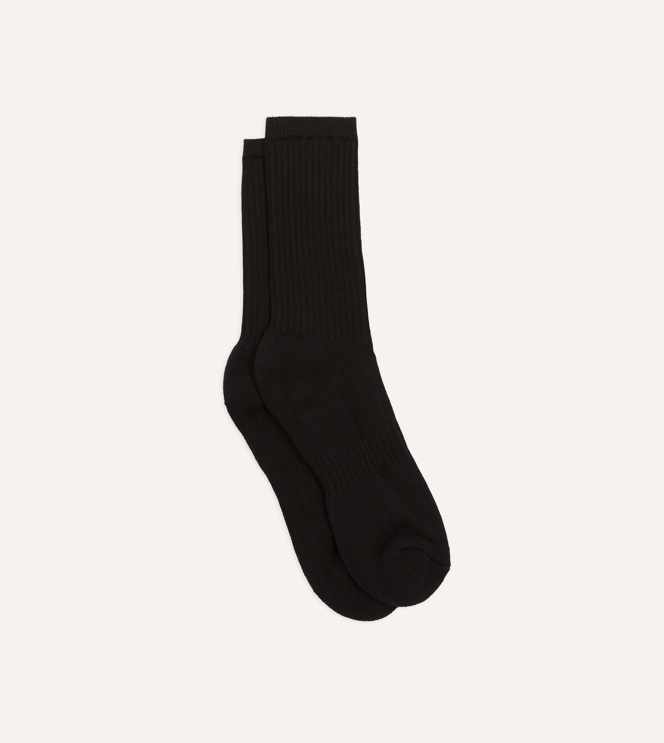 Black Cotton Sports Socks