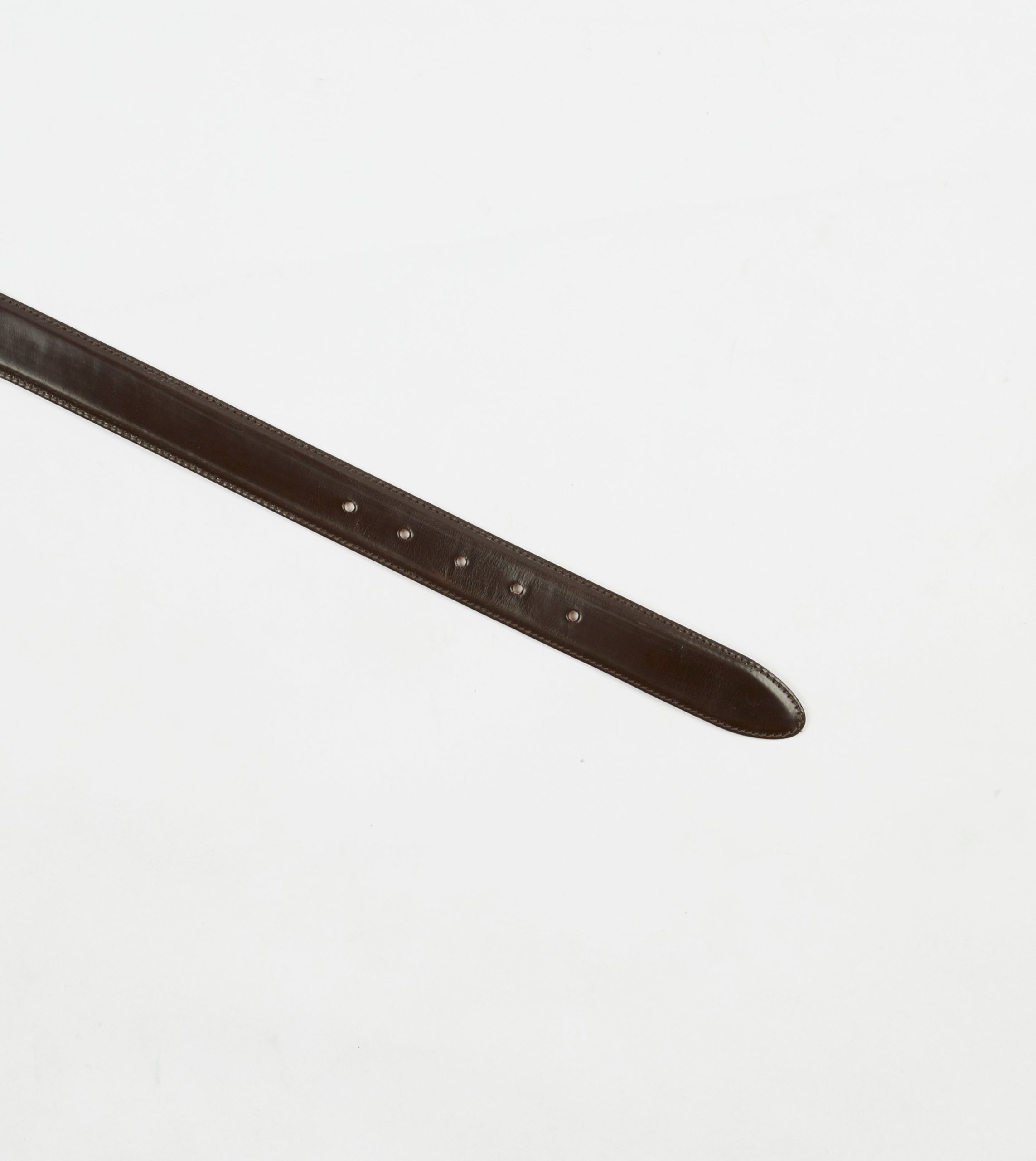 Dark Brown Bridle Calf Leather Western Belt - Image 4