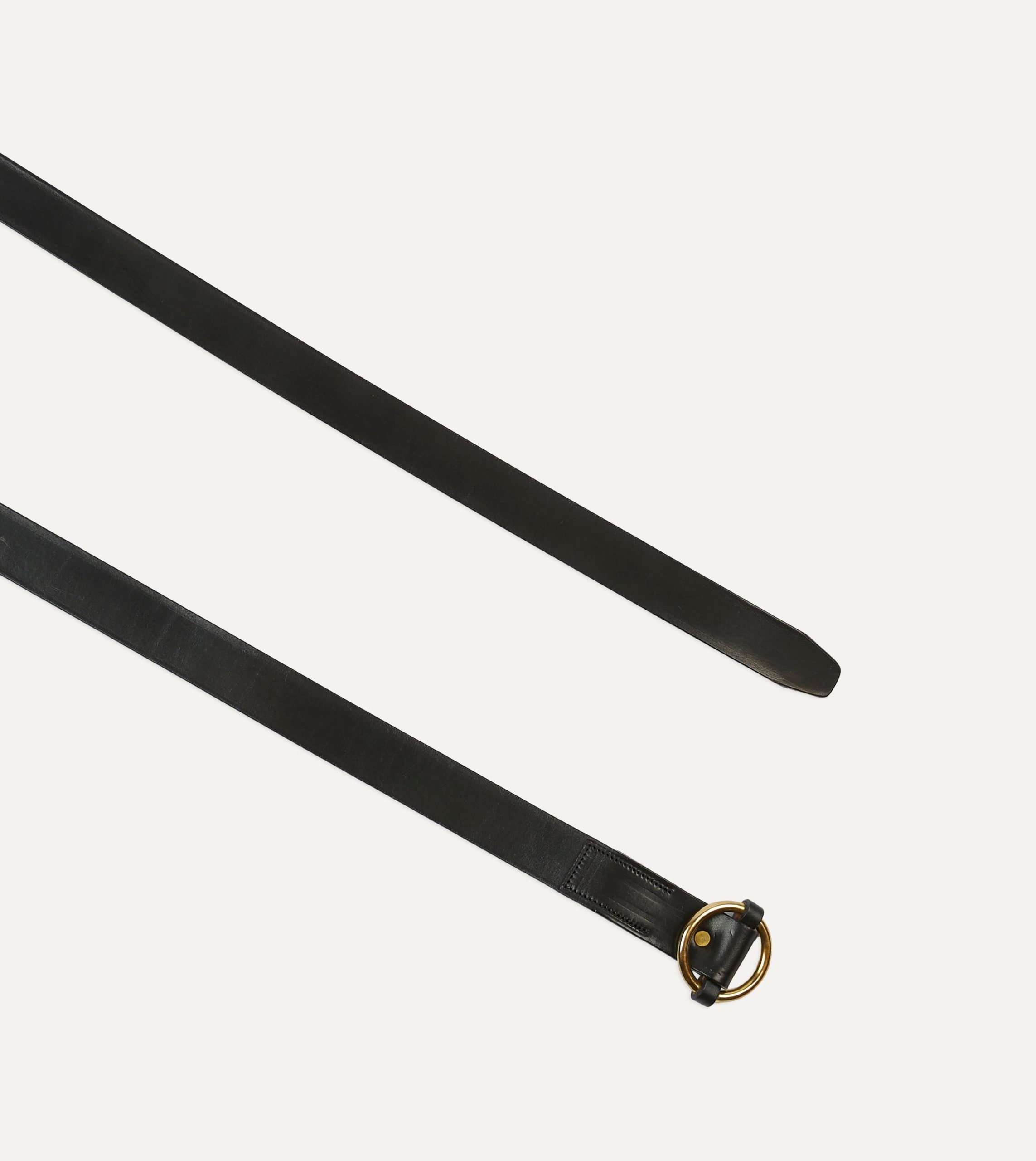 Yuketen Black Ring Leather Belt - Image 2