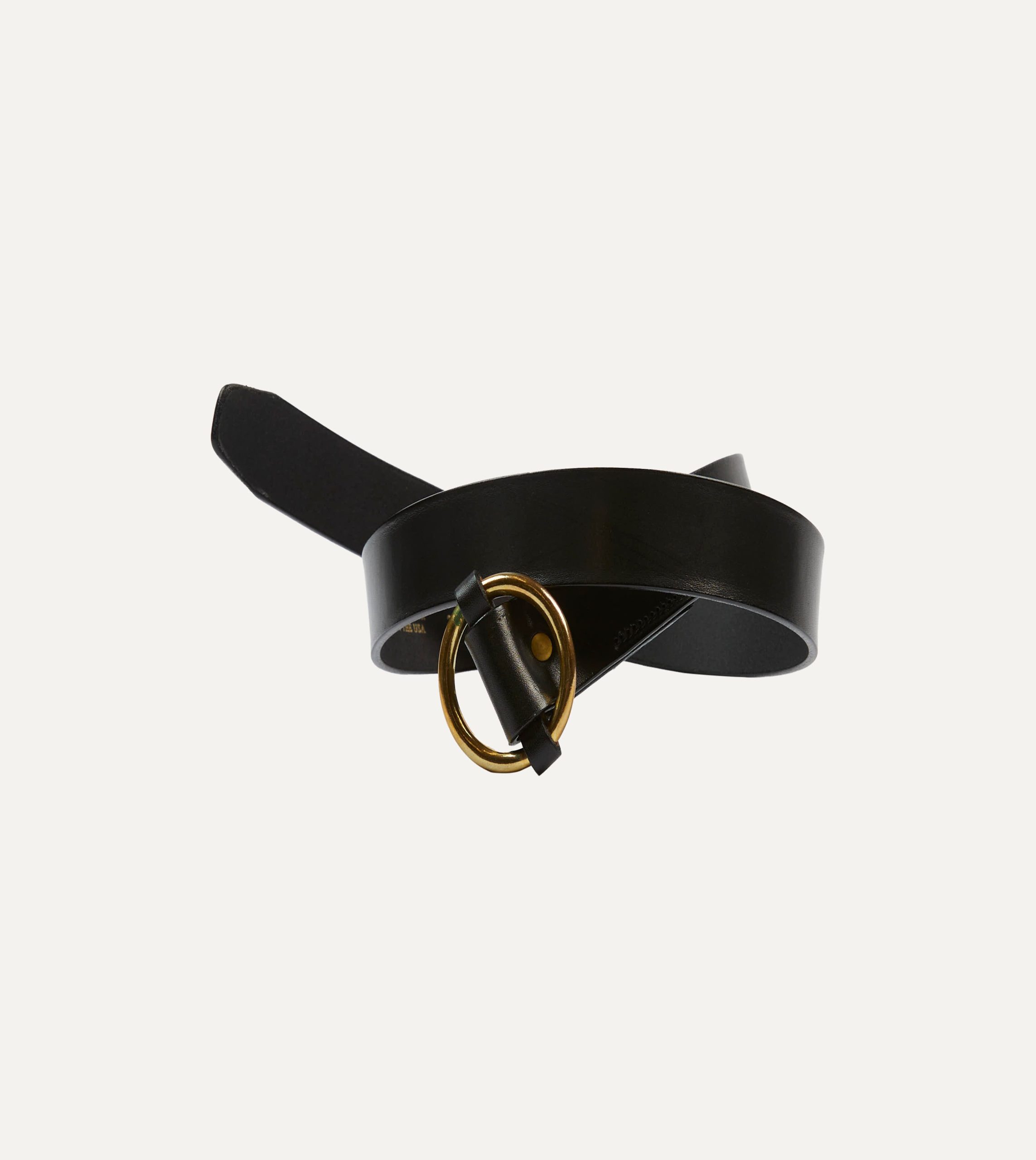 Yuketen Black Ring Leather Belt - Image 5