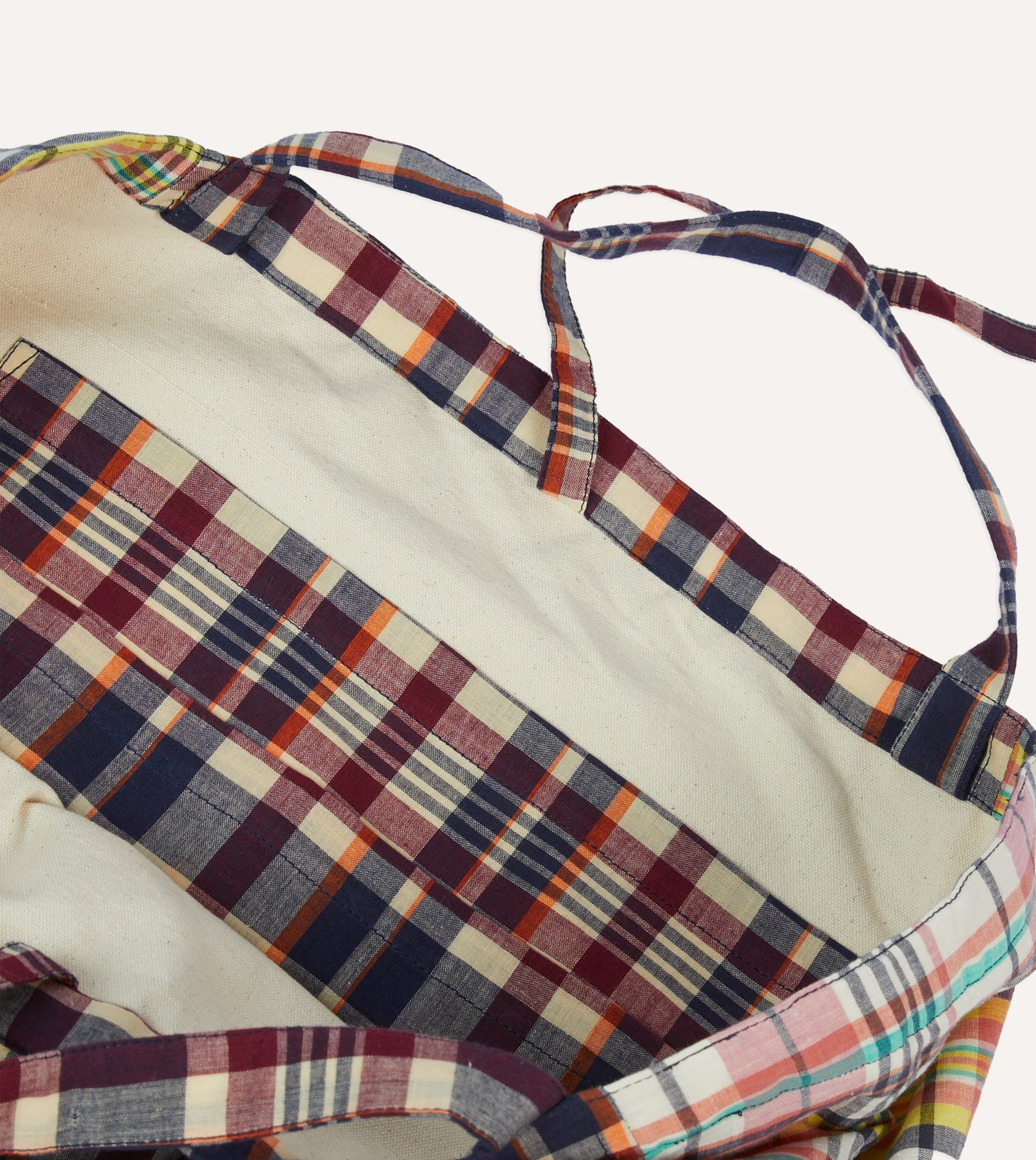 Patchwork Madras Cotton Tote Bag - Image 3