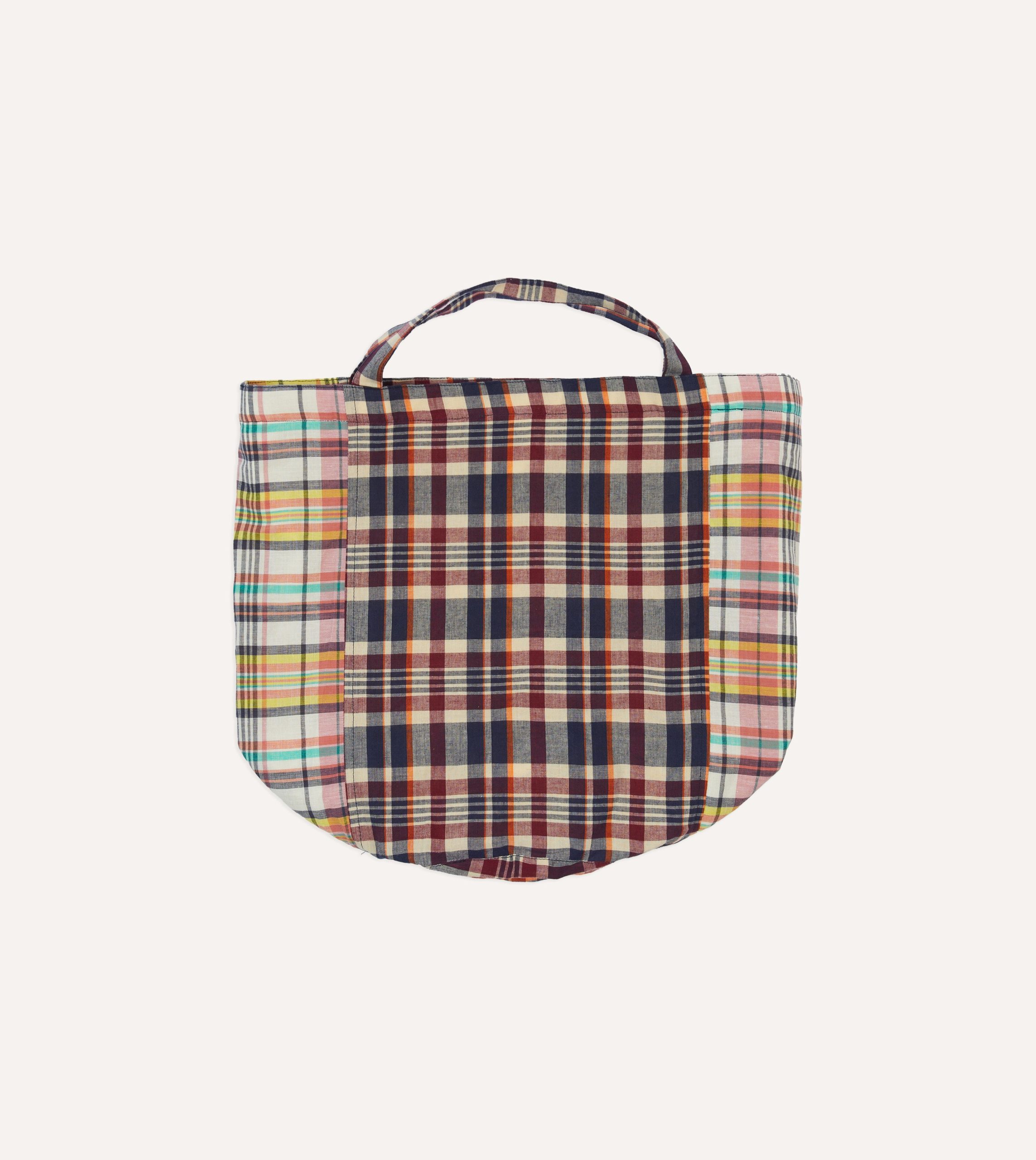 Patchwork Madras Cotton Tote Bag - Image 6