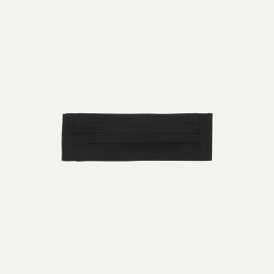 Black Silk Barathea Cummerbund