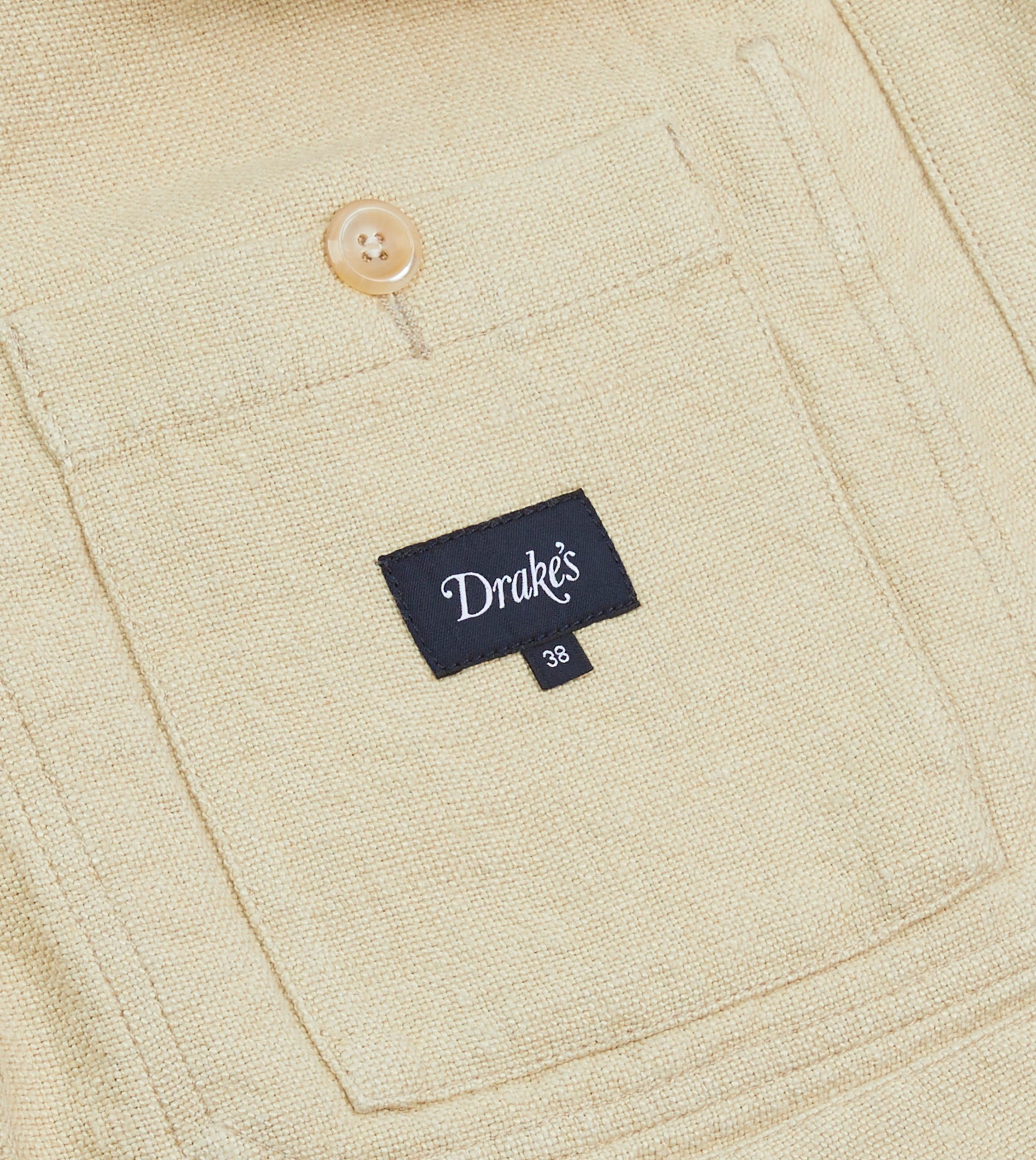 Ecru Linen Five-Pocket Chore Jacket - Image 7