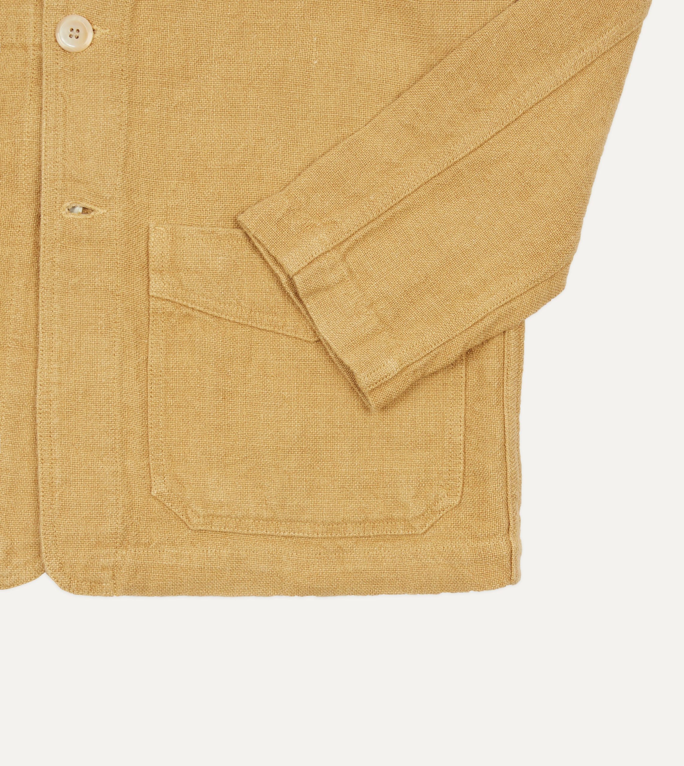 Sand Linen Five-Pocket Chore Jacket - Image 5