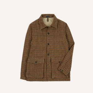 Houndstooth Check Harris Tweed Donkey Jacket