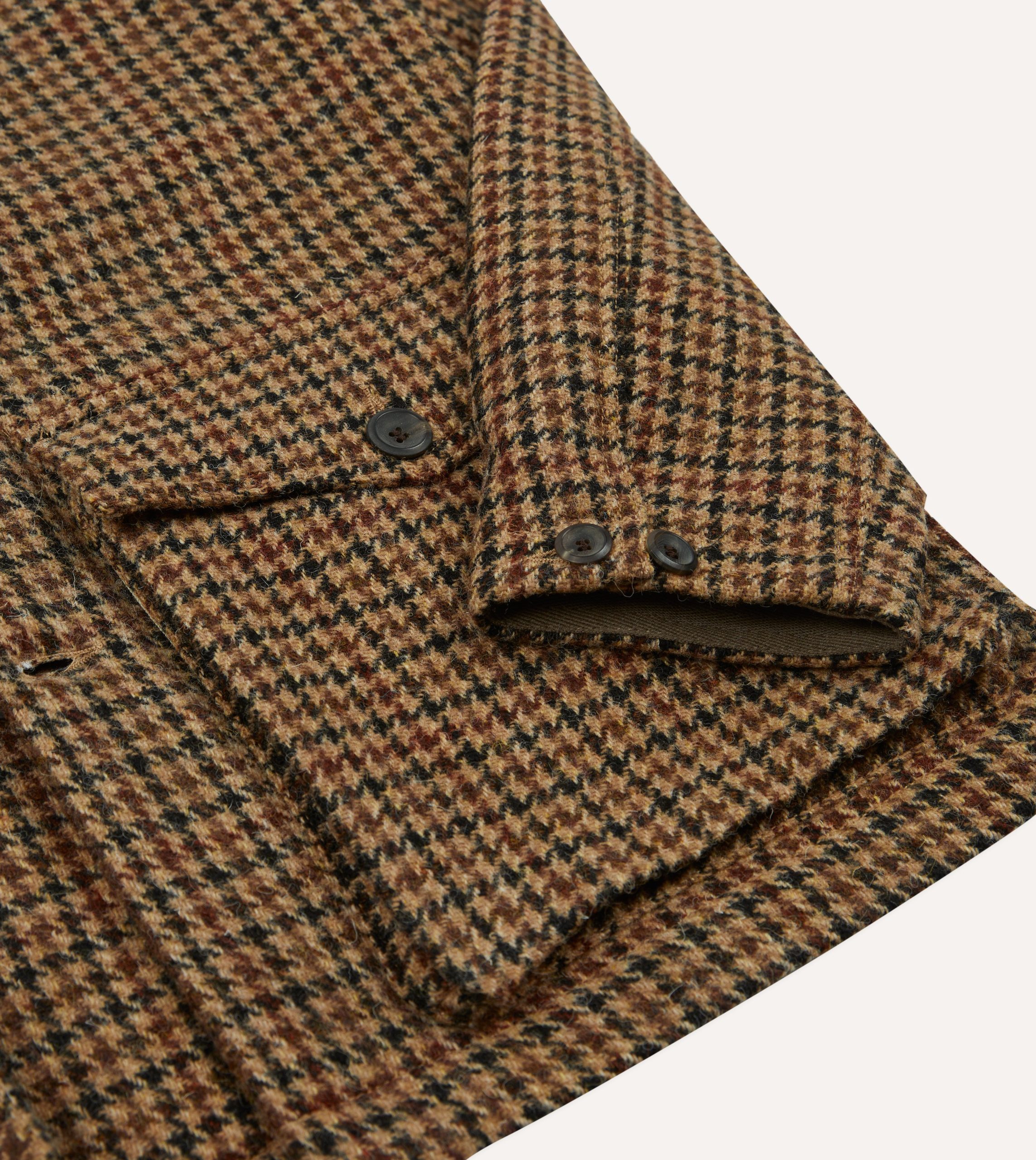 Houndstooth Check Harris Tweed Donkey Jacket - Image 5