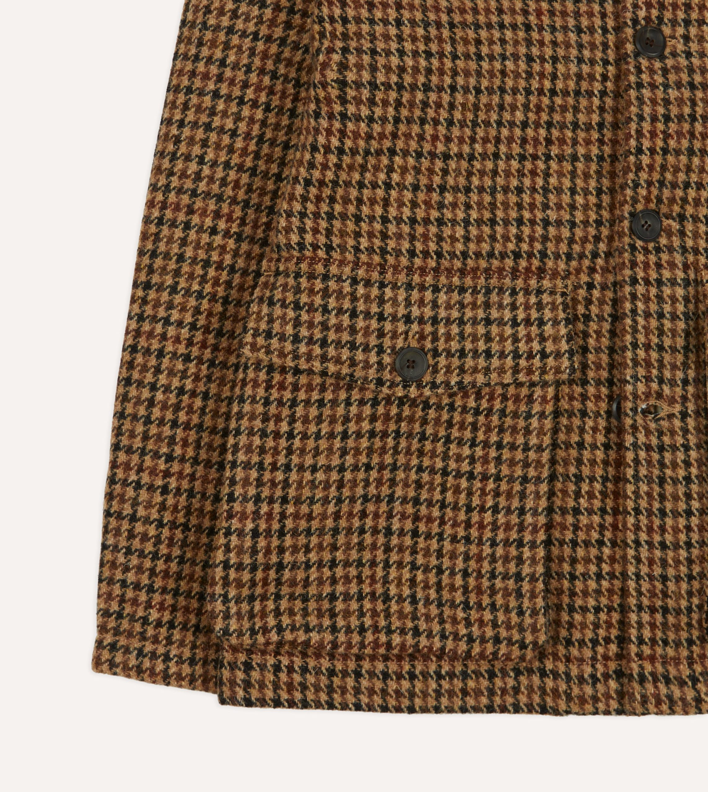 Houndstooth Check Harris Tweed Donkey Jacket - Image 6