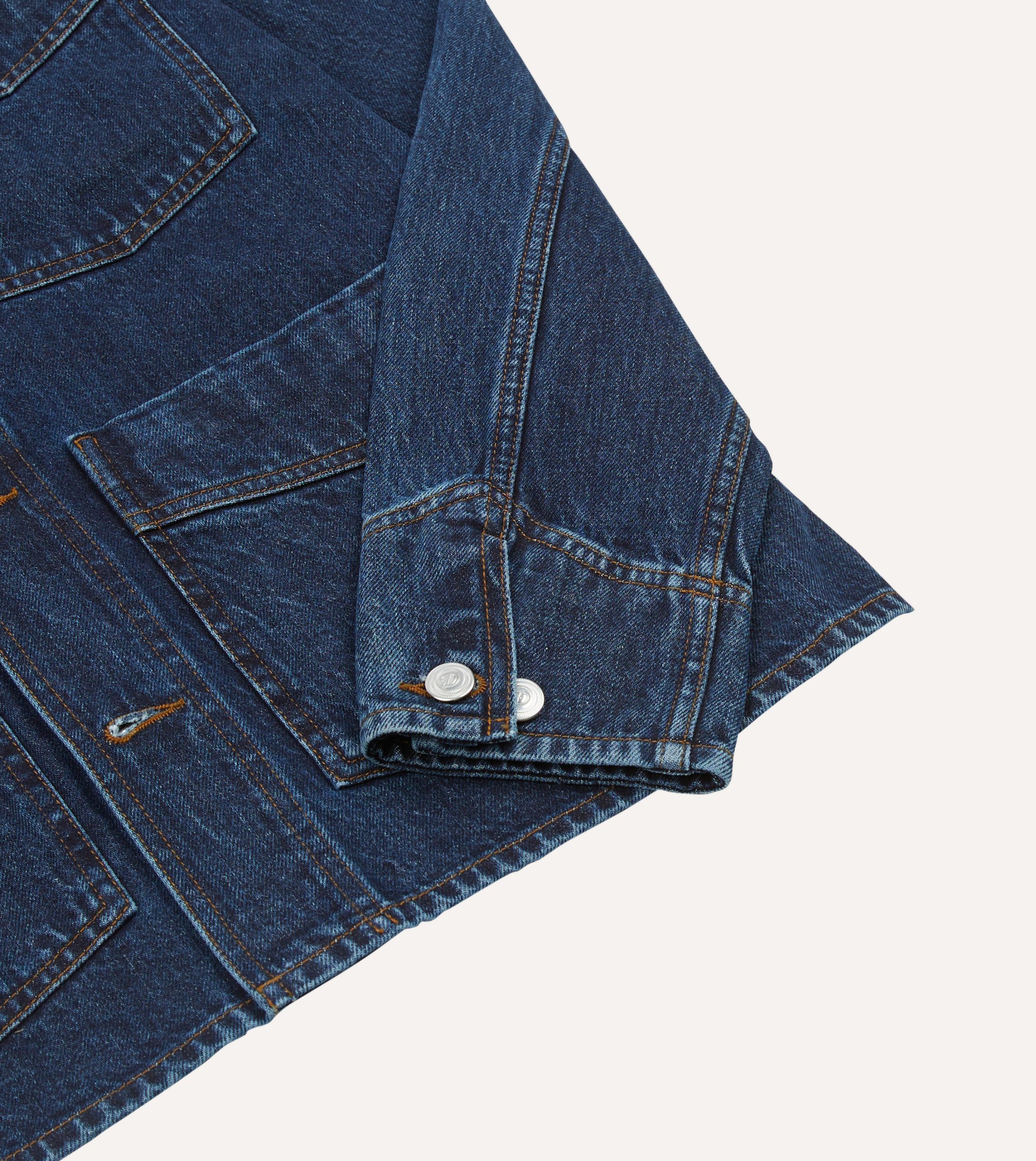 Stone Wash Denim Work Jacket - Image 6
