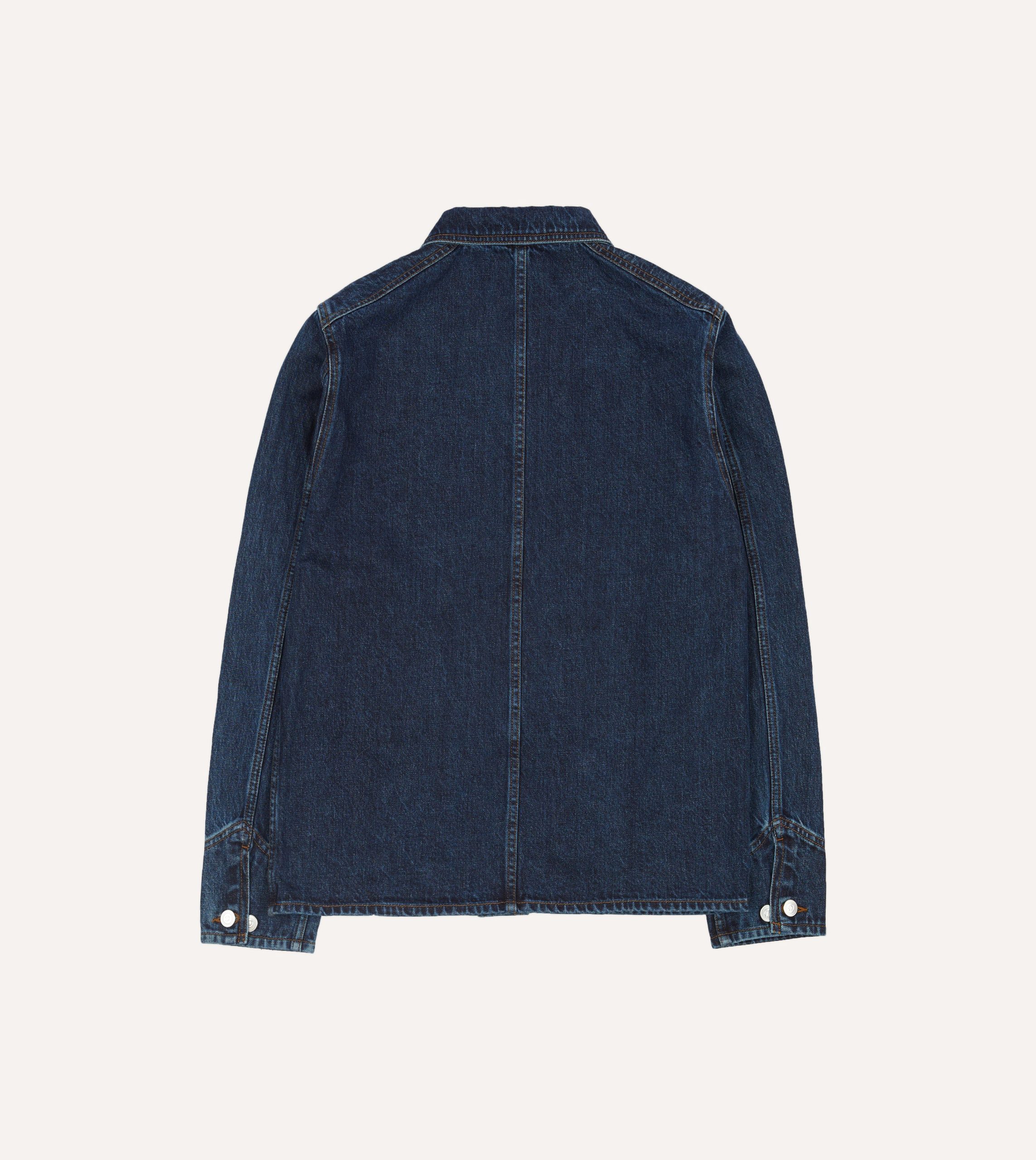 Stone Wash Denim Work Jacket - Image 8