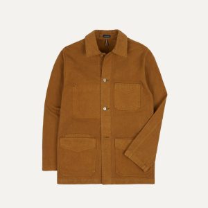 Tobacco Cotton Duck Canvas Five-Pocket Chore Jacket