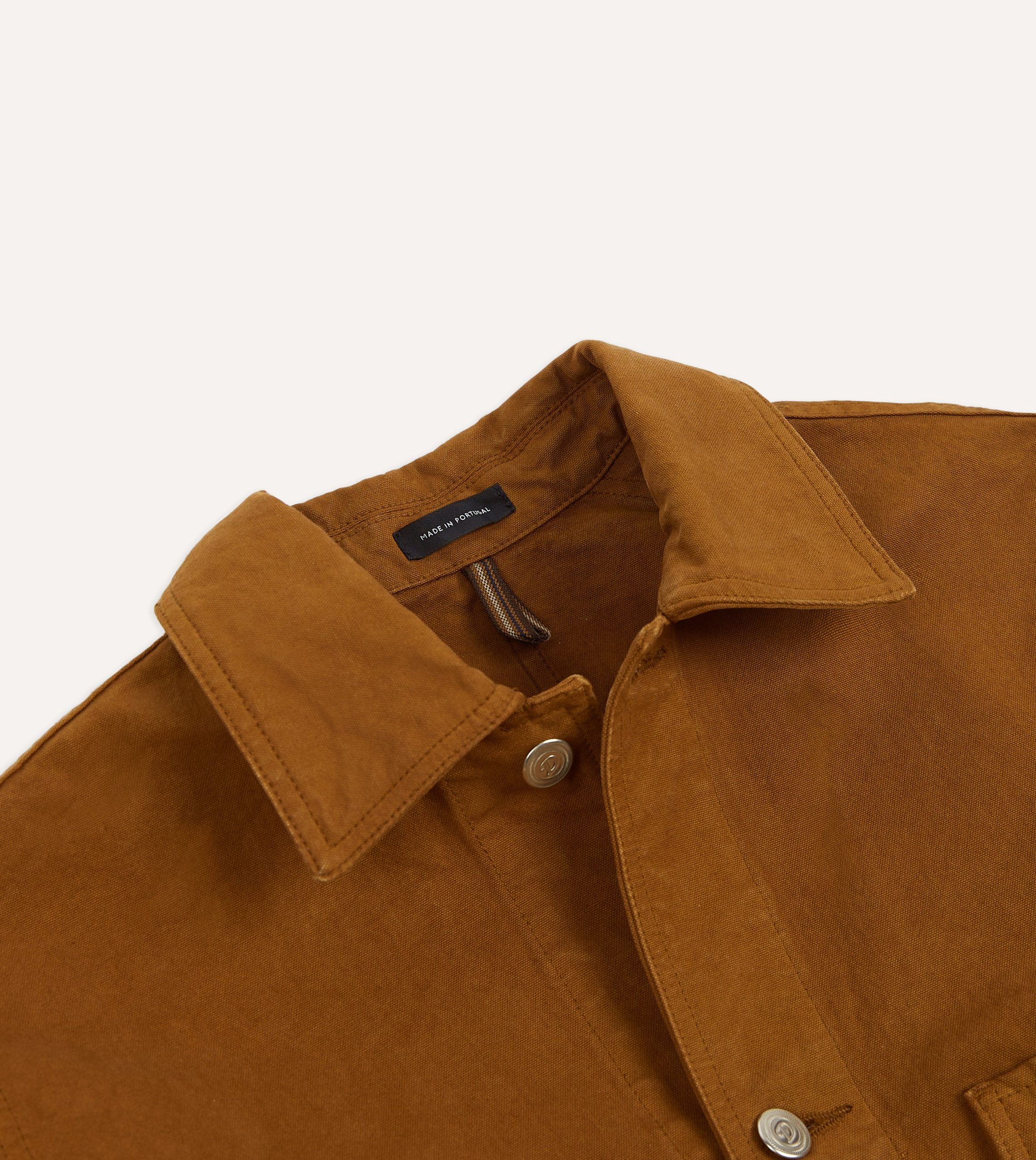 Tobacco Cotton Duck Canvas Five-Pocket Chore Jacket - Image 3